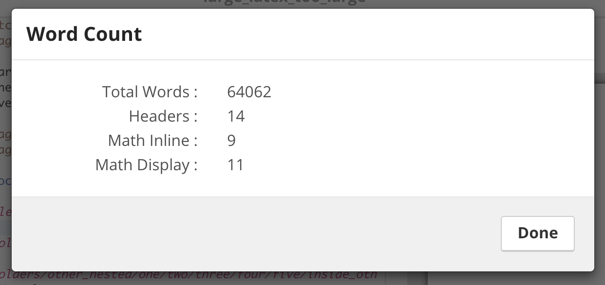 Latex word count