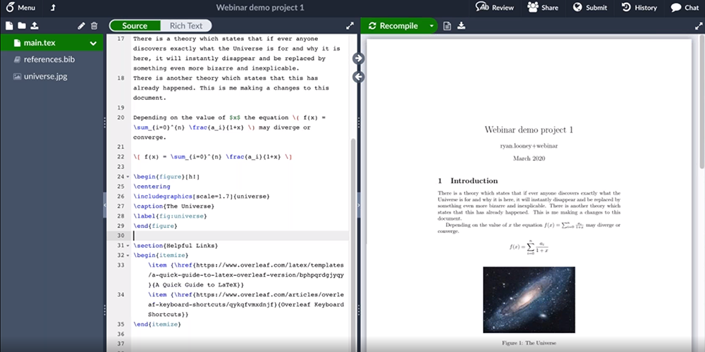 presentations overleaf