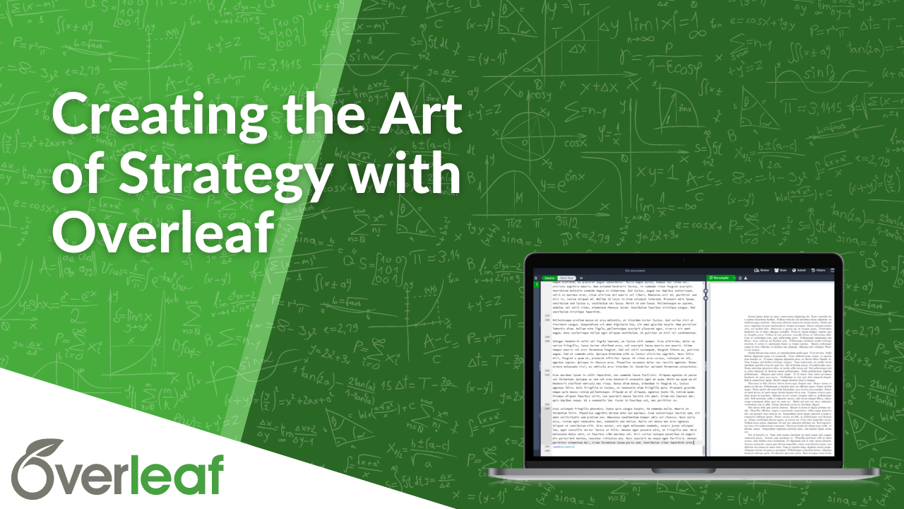 Webinar thumbnail, creating the art of strategy with Overleaf