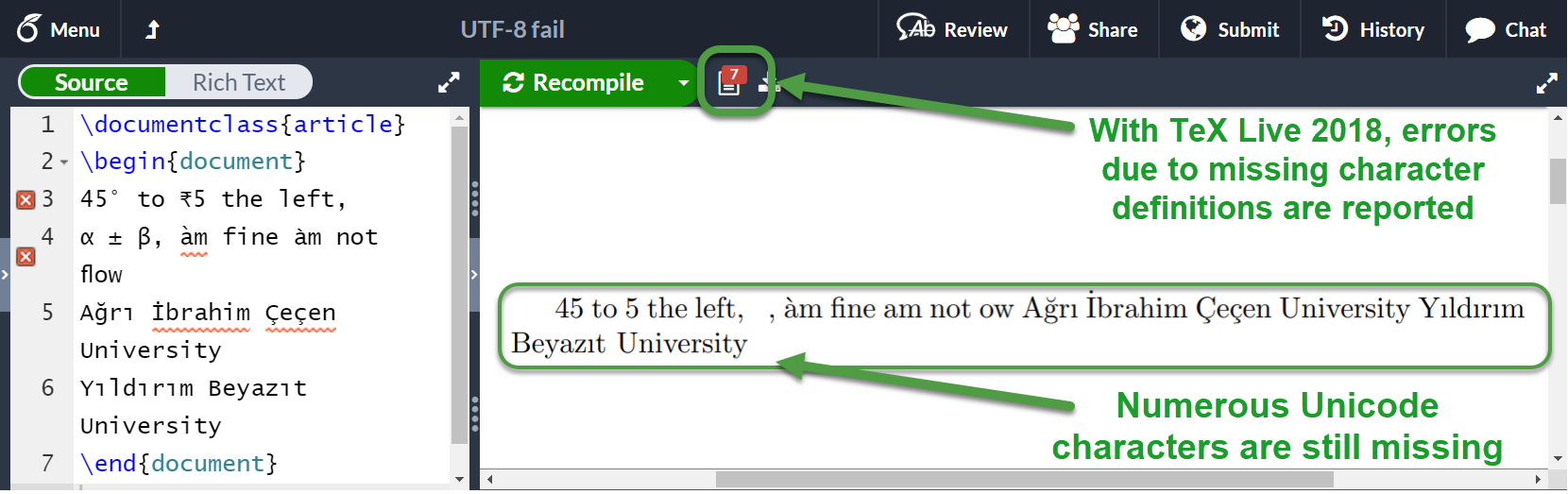 Overleaf Symbols