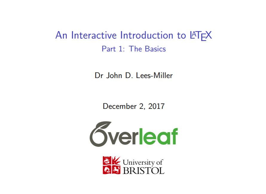 Free online introduction to LaTeX