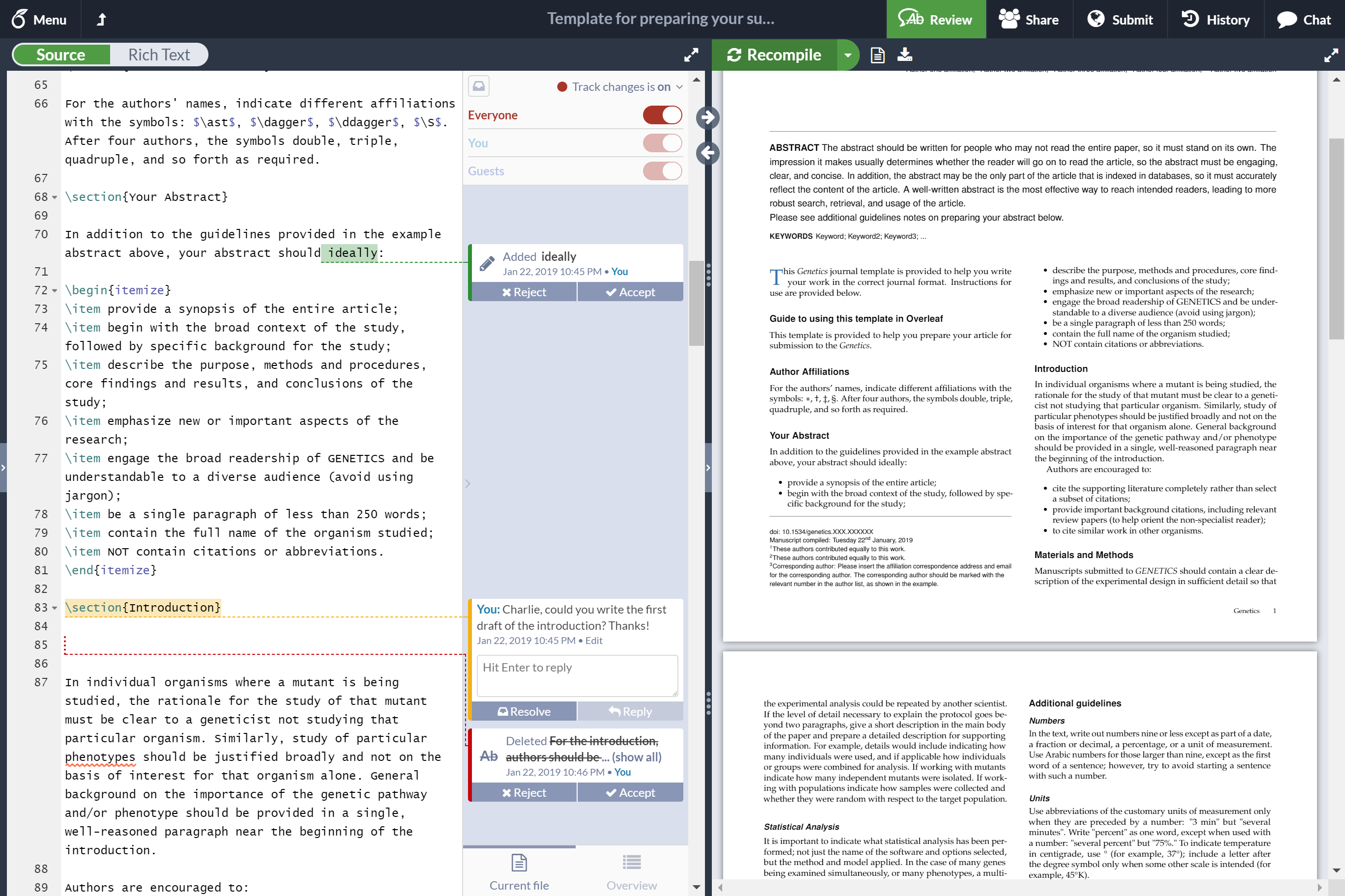 latex presentation template overleaf