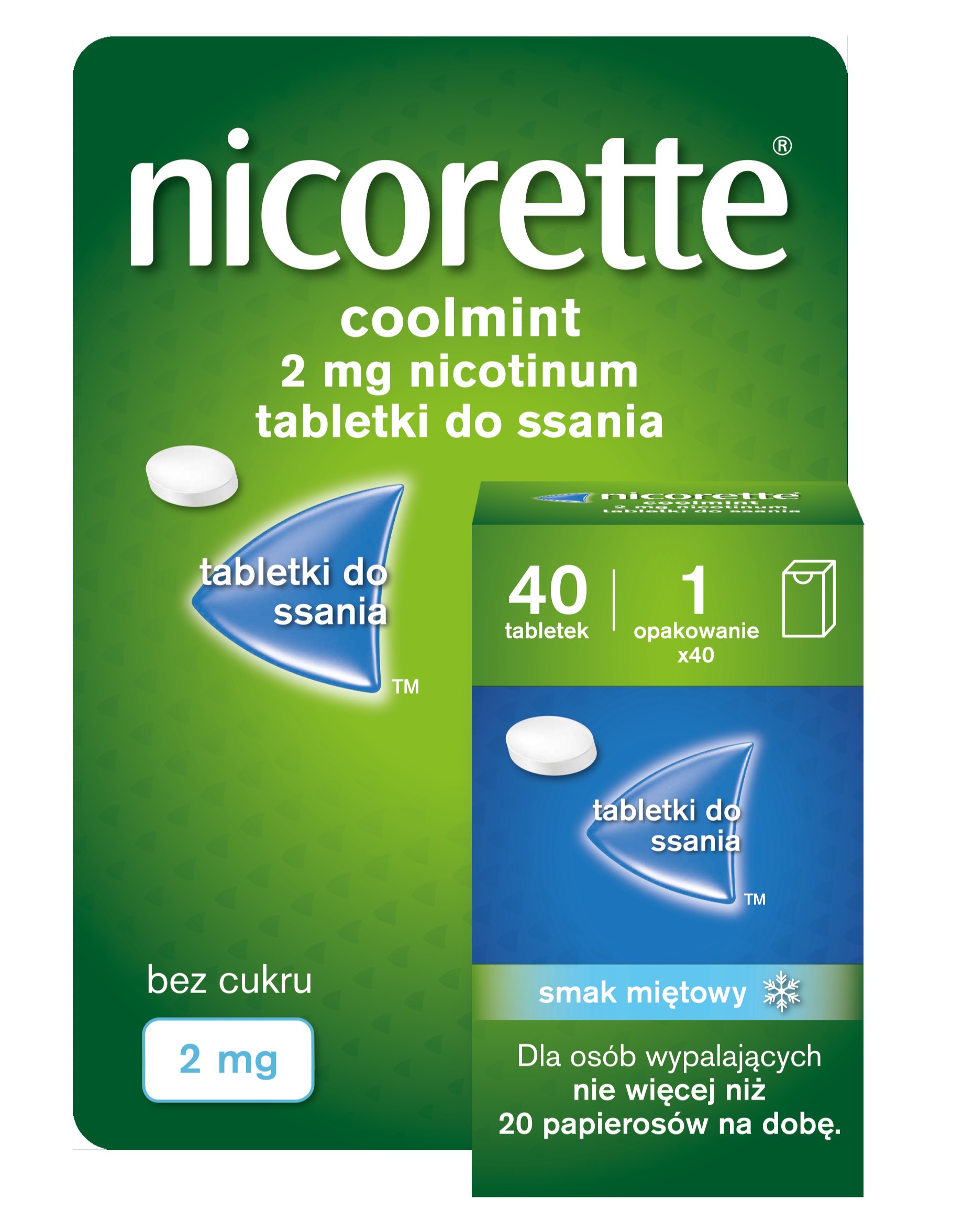 Nicorette® Coolmint Tabletki 2 mg 40 sztuk