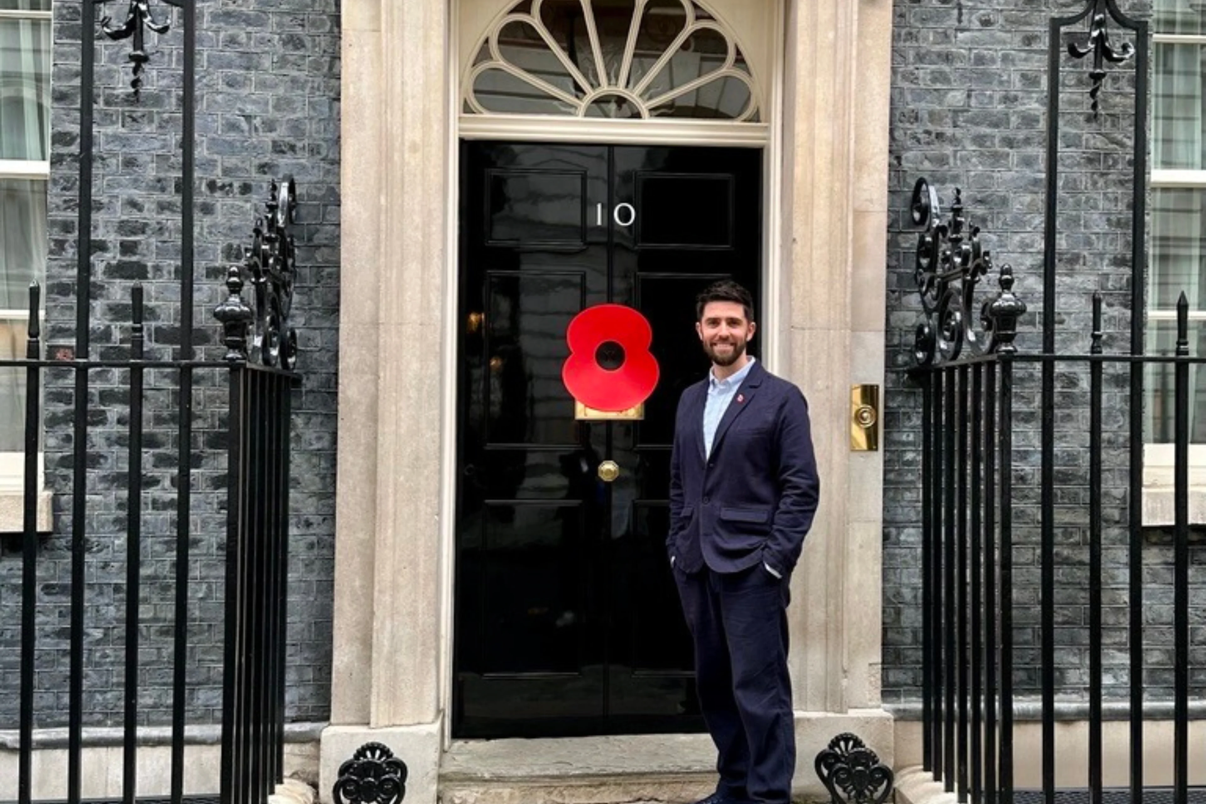 Andy outside 10 downing street