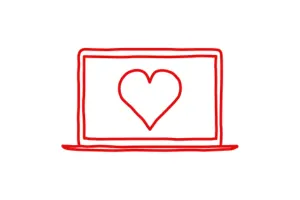 Heart in Laptop Icon