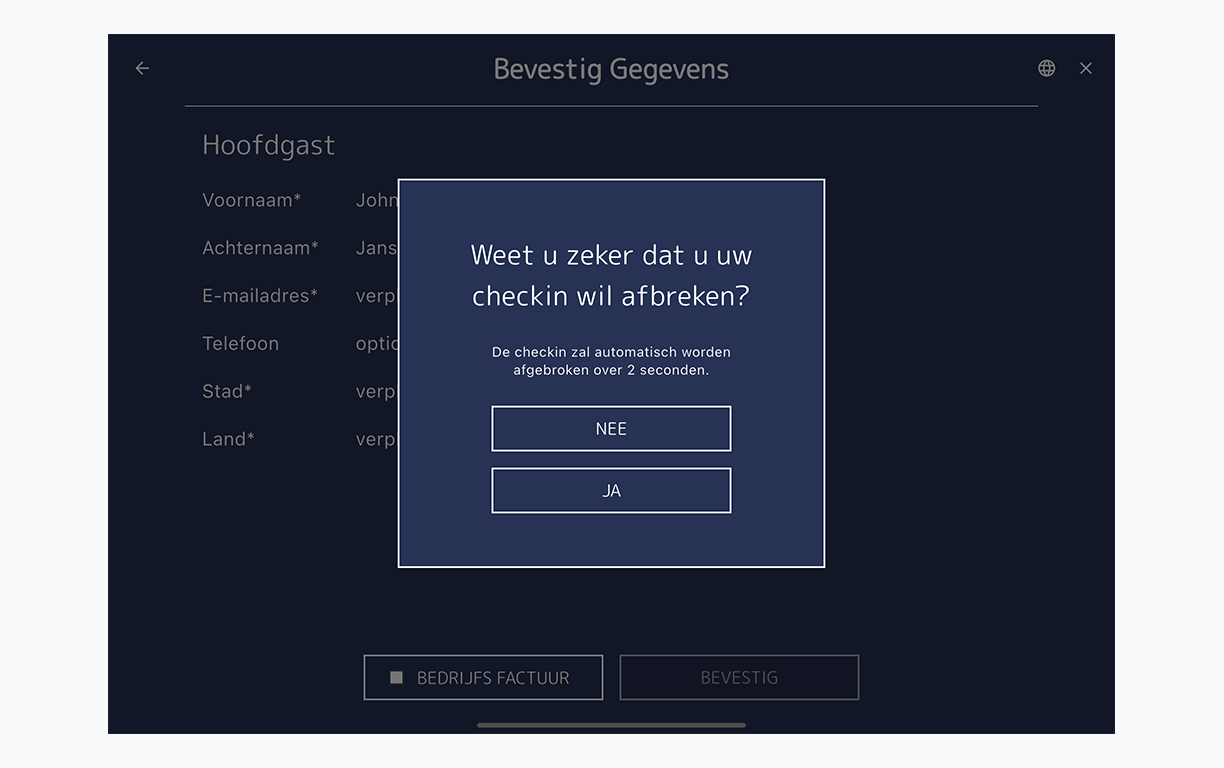 Rocksoft Kiosk - stop check-in