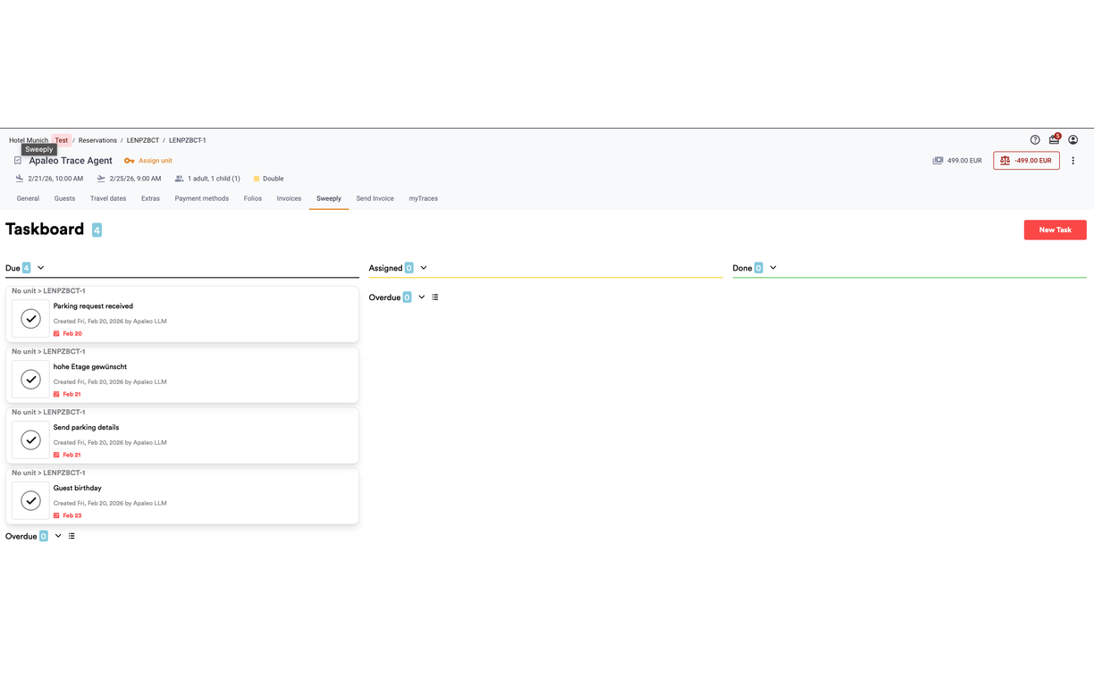 Autonomous Task creation in Sweeply