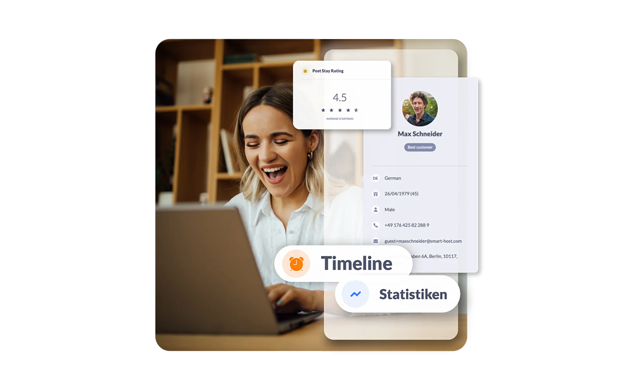 Smart Host guest profiles with personal info, interests, loyalty