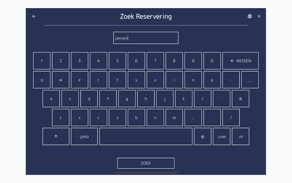 Rocksoft Kiosk - search reservation