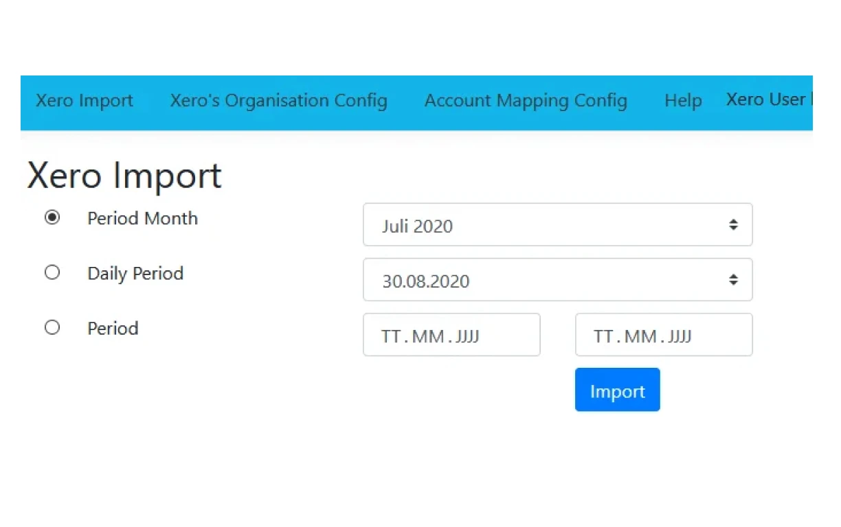 xero hotel pms export