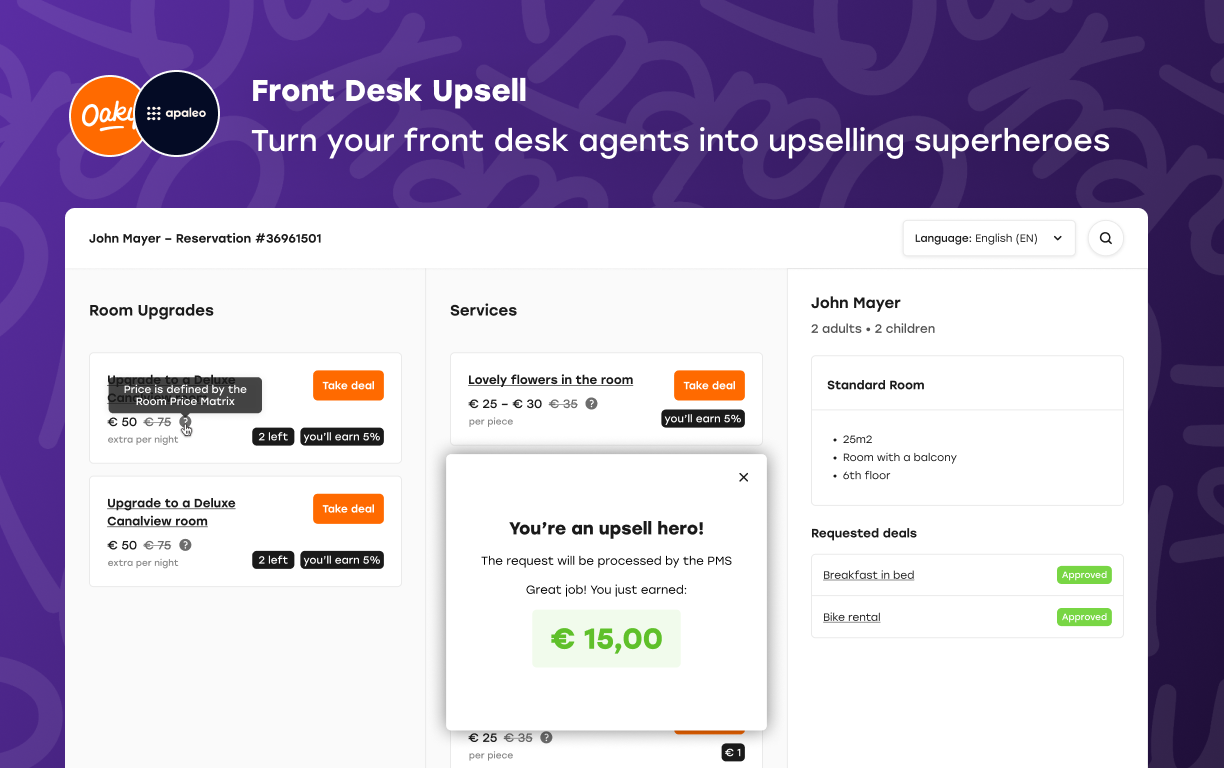 Front Desk Upsell Automation