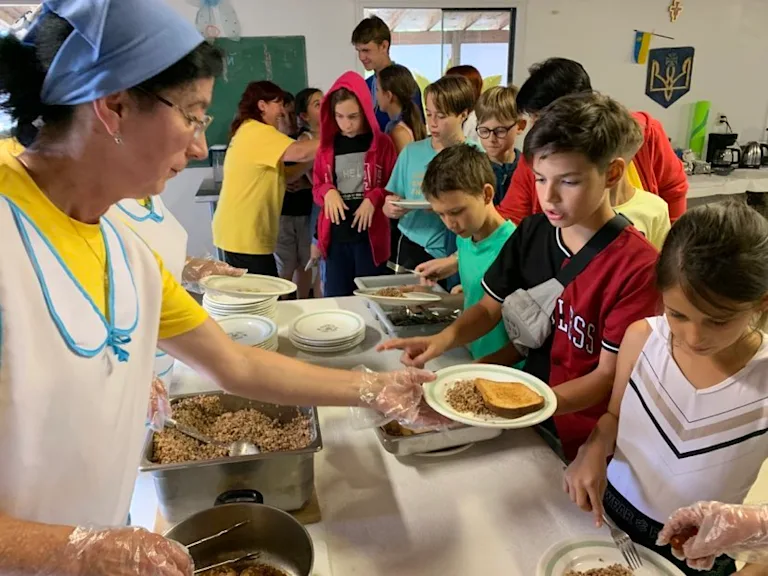 UNF FOUNDATION & UKRAINIAN CANADIAN SOCIAL SERVICES OTTAWA CO-SPONSORS of Sonyashnyk camp for Ukrainian children displaced by war, - a place where kids can just be kids. Held July 30 - Aug. 5, 2023