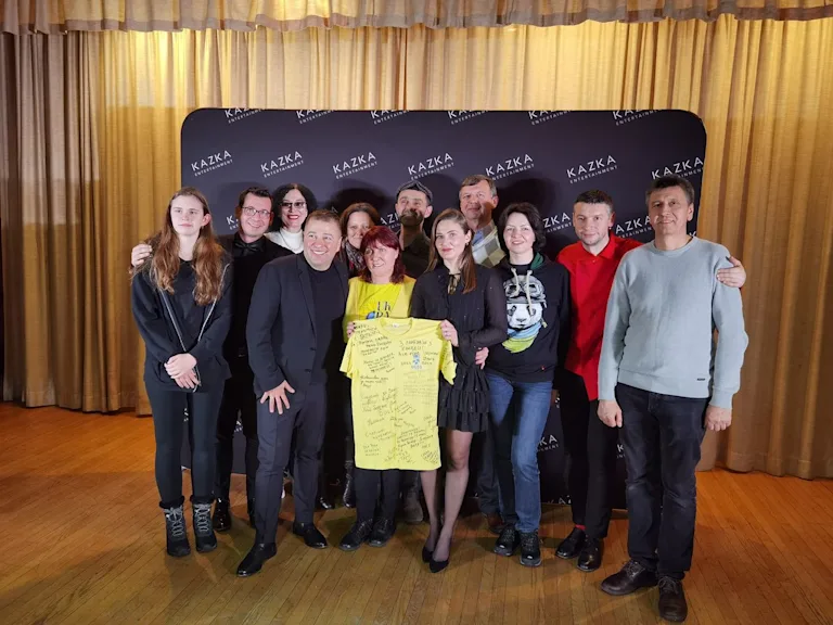 Ukrainian Canadian Social Service in Ottawa Donates Funds and Gifts to VIP Ternopil Band with Victory T-Shirt and Well-Wishes for Peace in Ukraine