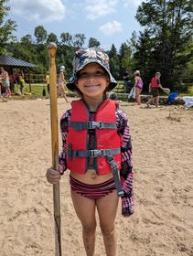 camp 2024 little boy on the sand