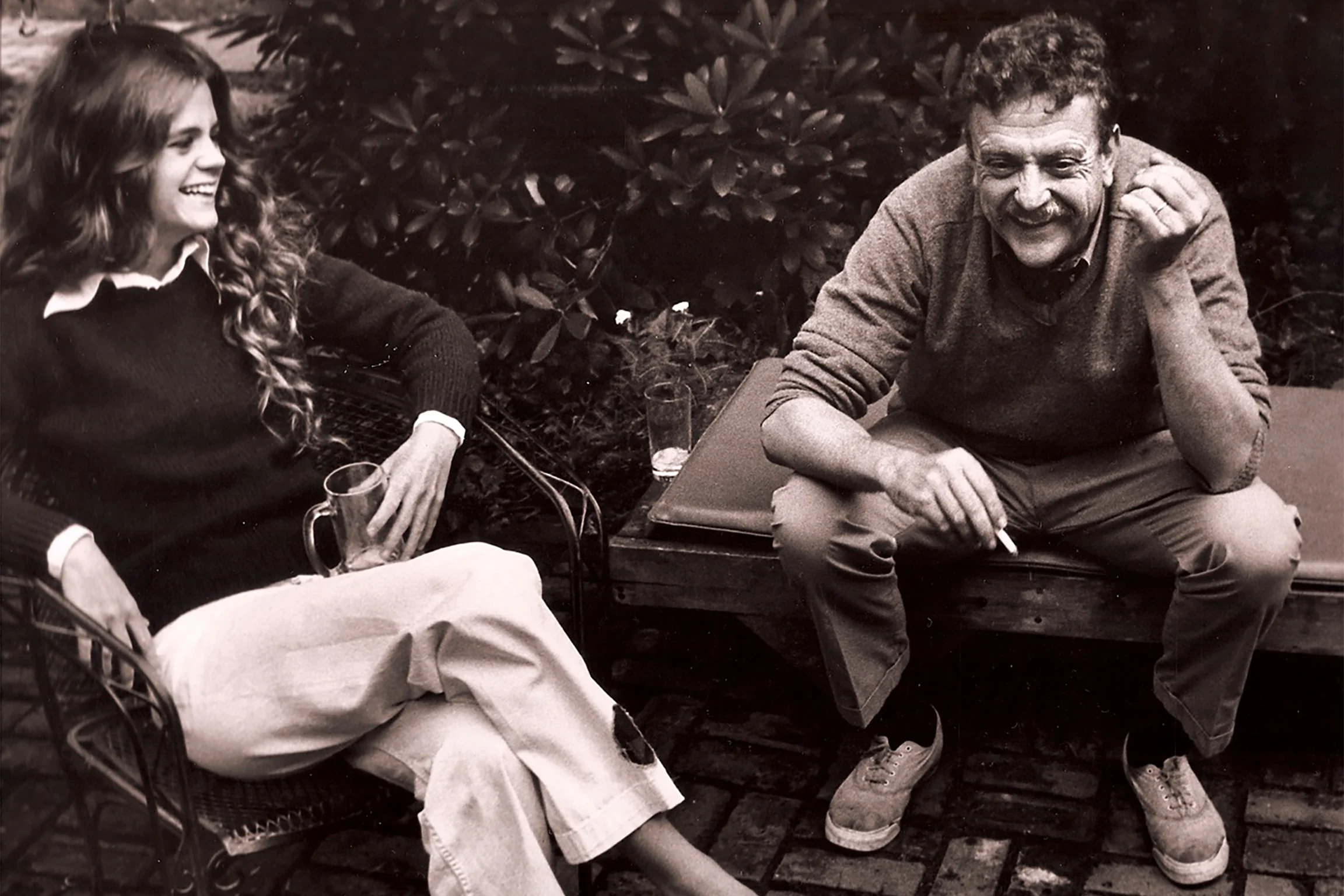 Kurt Vonnegut and his daughter 