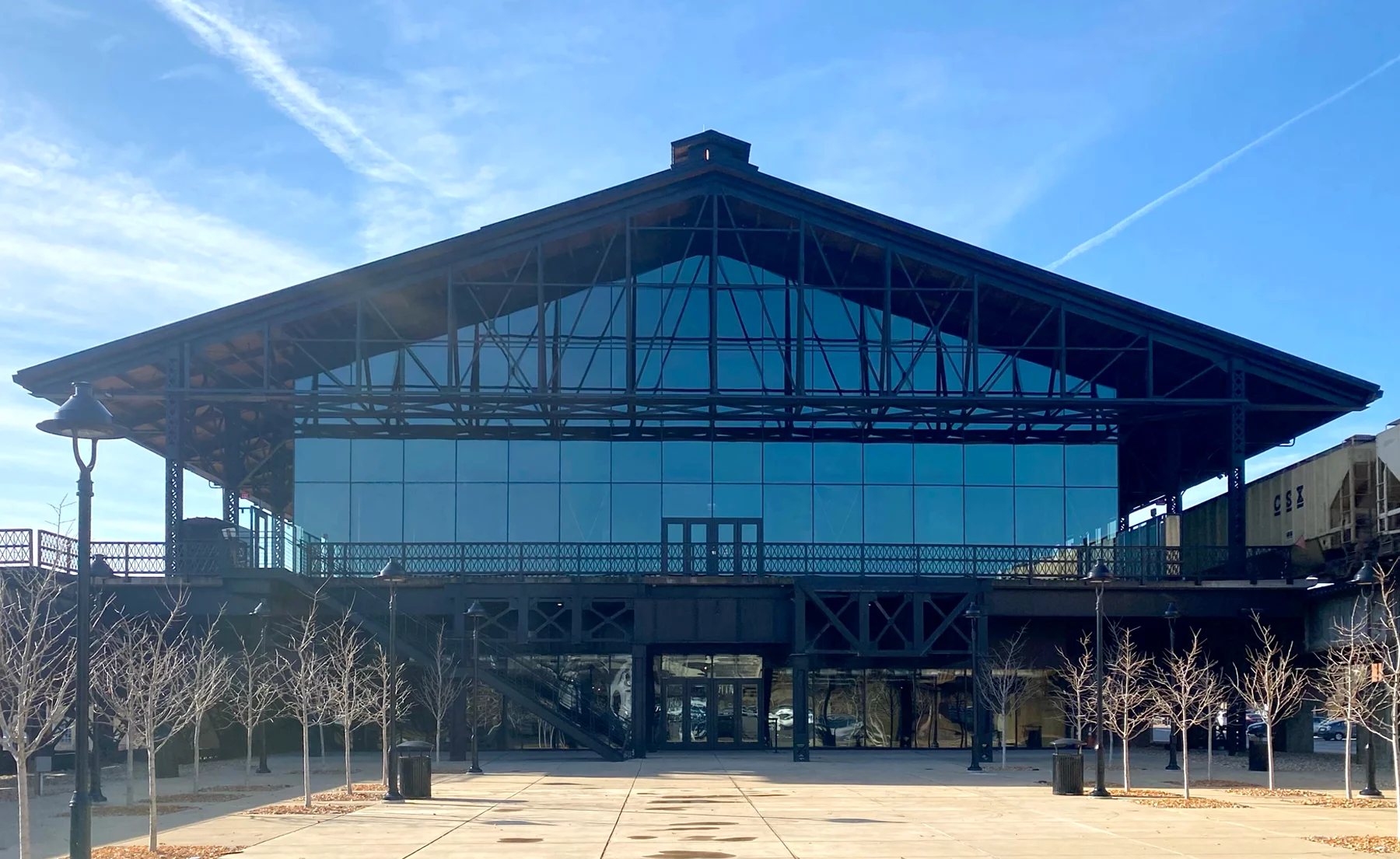 A train shed in Shockoe Bottom, Richmond, Virginia