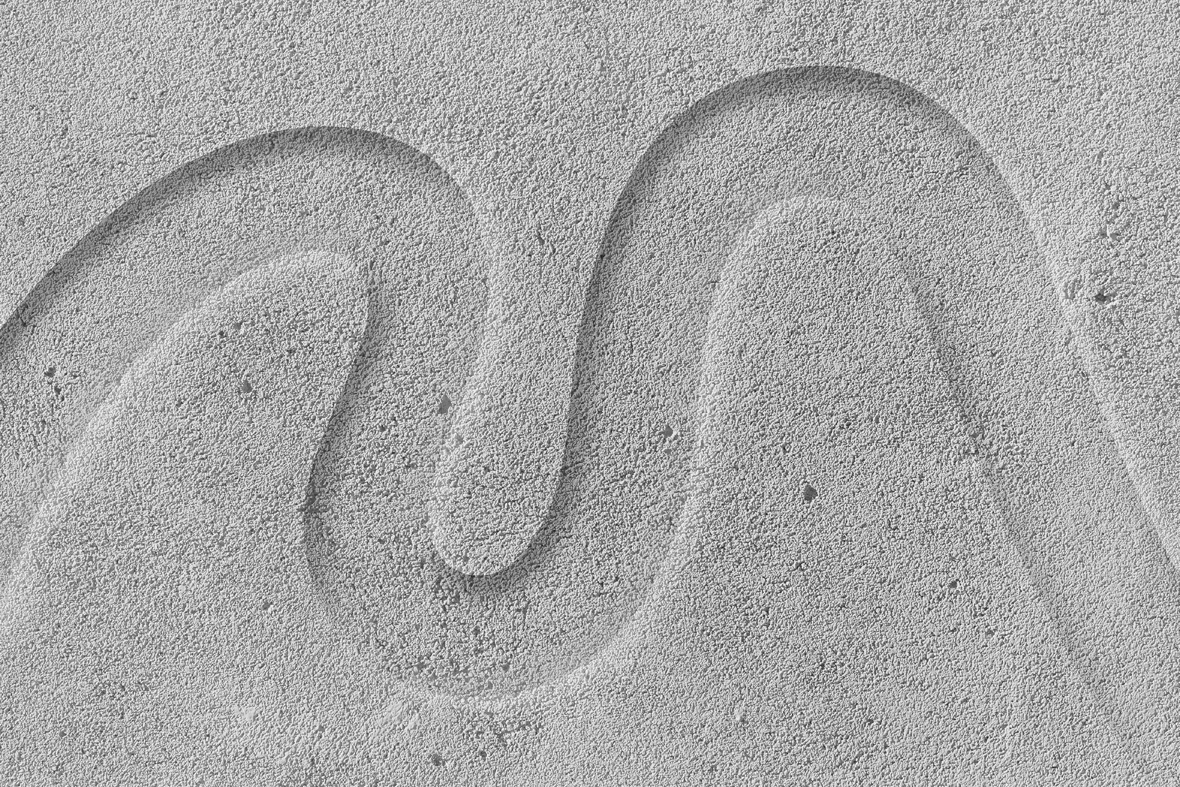 Mellon M logo in gray concrete