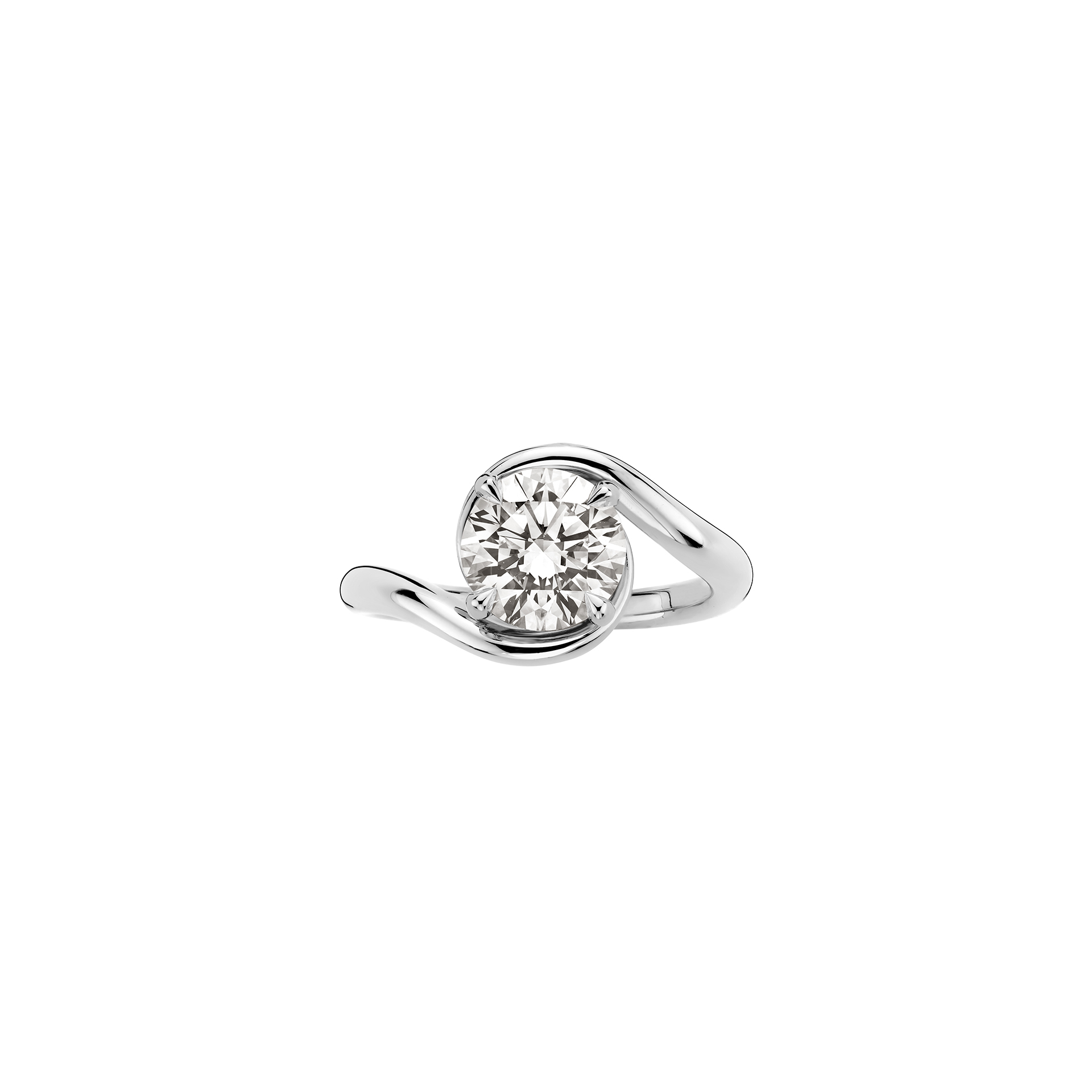 Estee Round ring packshot - platinum