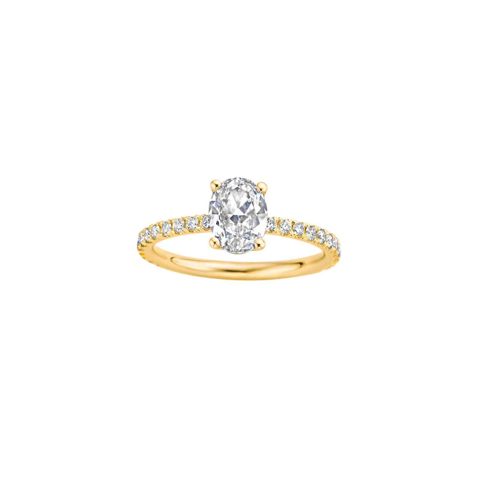 Maya Engagement ring packshot - yellow gold 