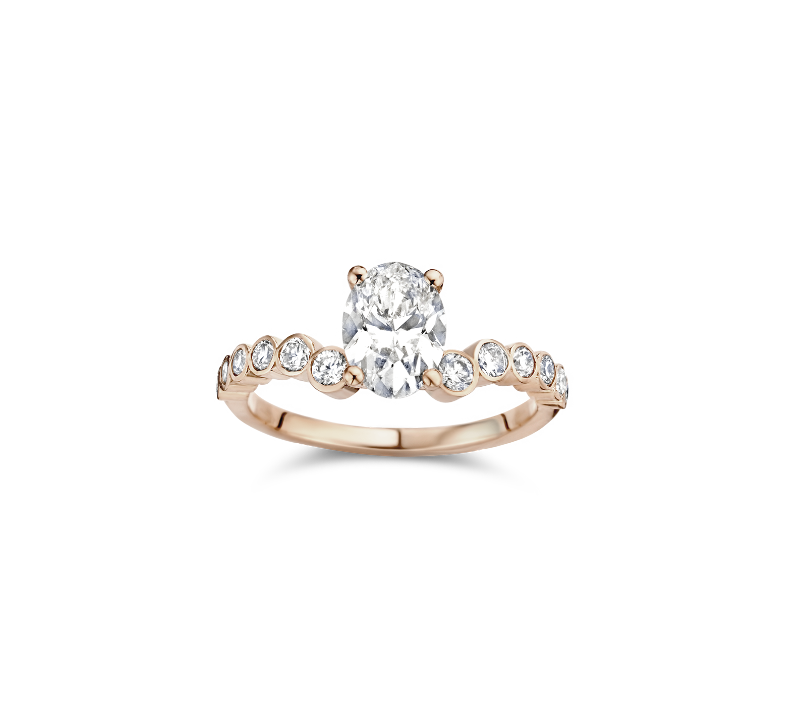 Recycled Gold Lab Diamond Engagement Ring, Ruth | Kimai