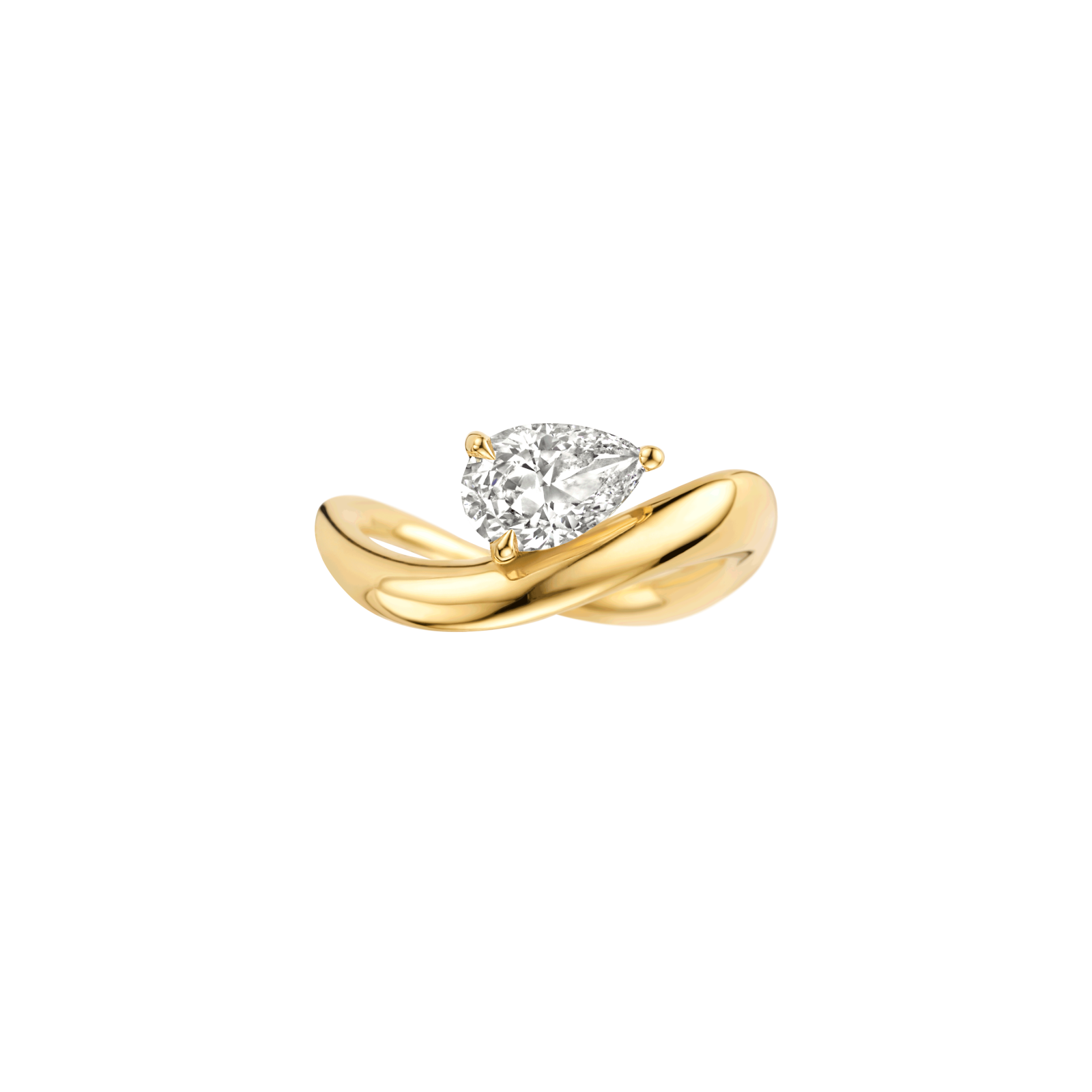 Jackie Engagement ring packshot - yellow gold 
