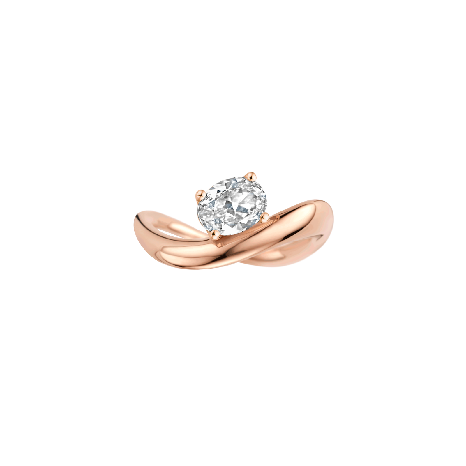 Bague Jackie Ovale, Bague Diamant de Synthèse par Kimaï