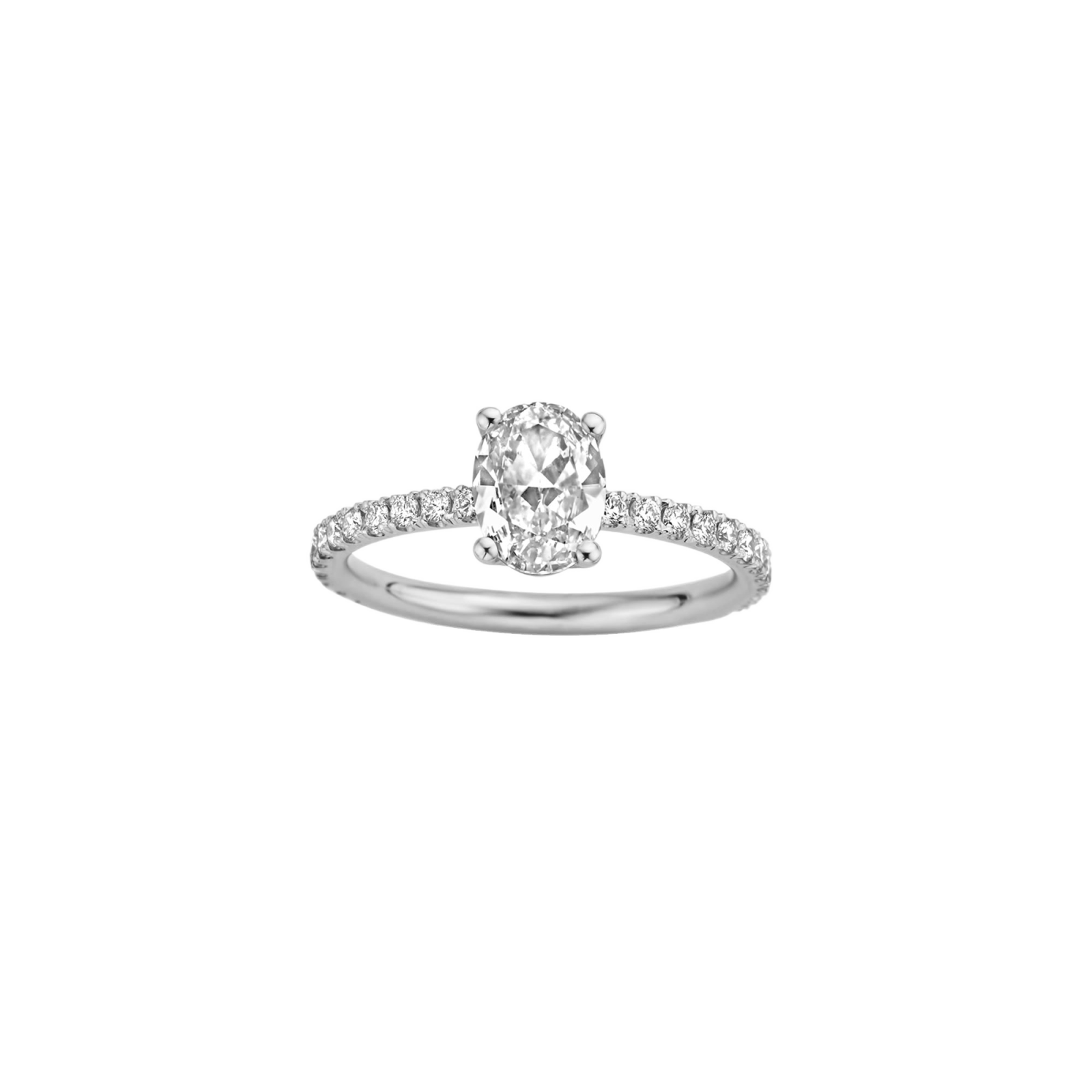 Maya Engagement ring packshot - platinum