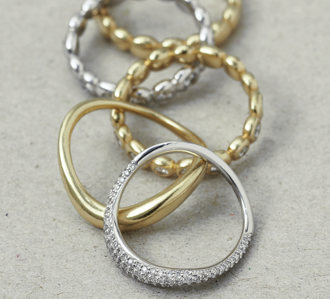Wavy Wedding Bands