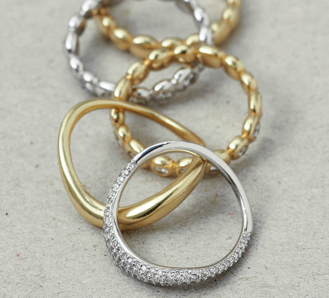 Wavy Wedding Bands