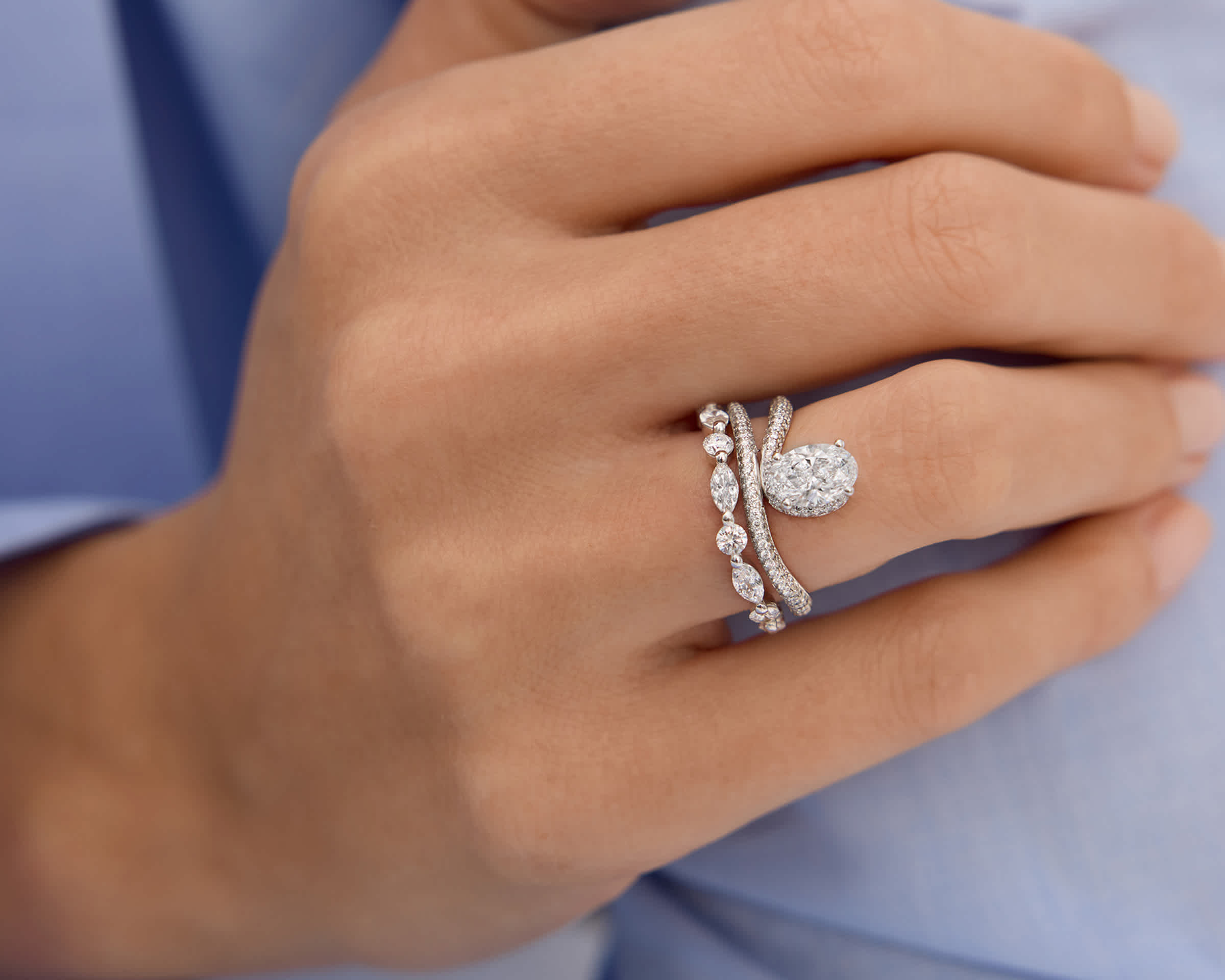 Wavy Wedding Bands
