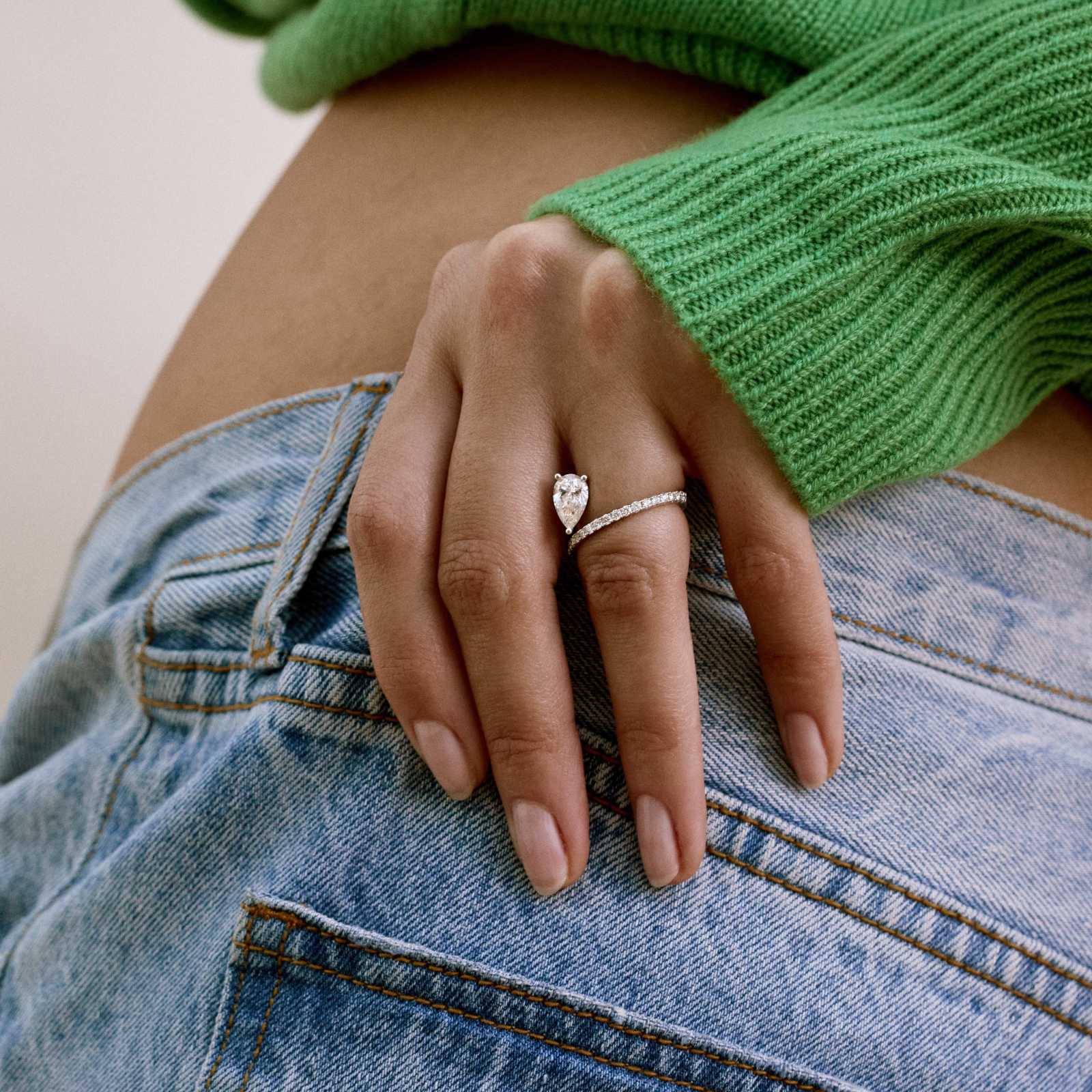 Frida Engagement Ring with Model