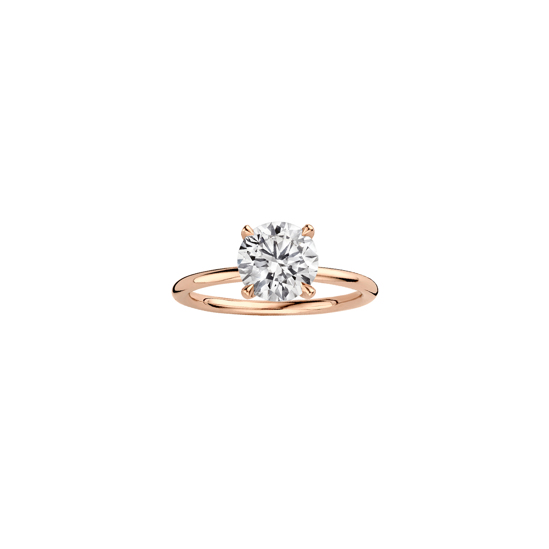 Eva Round ring packshot - rose gold 
