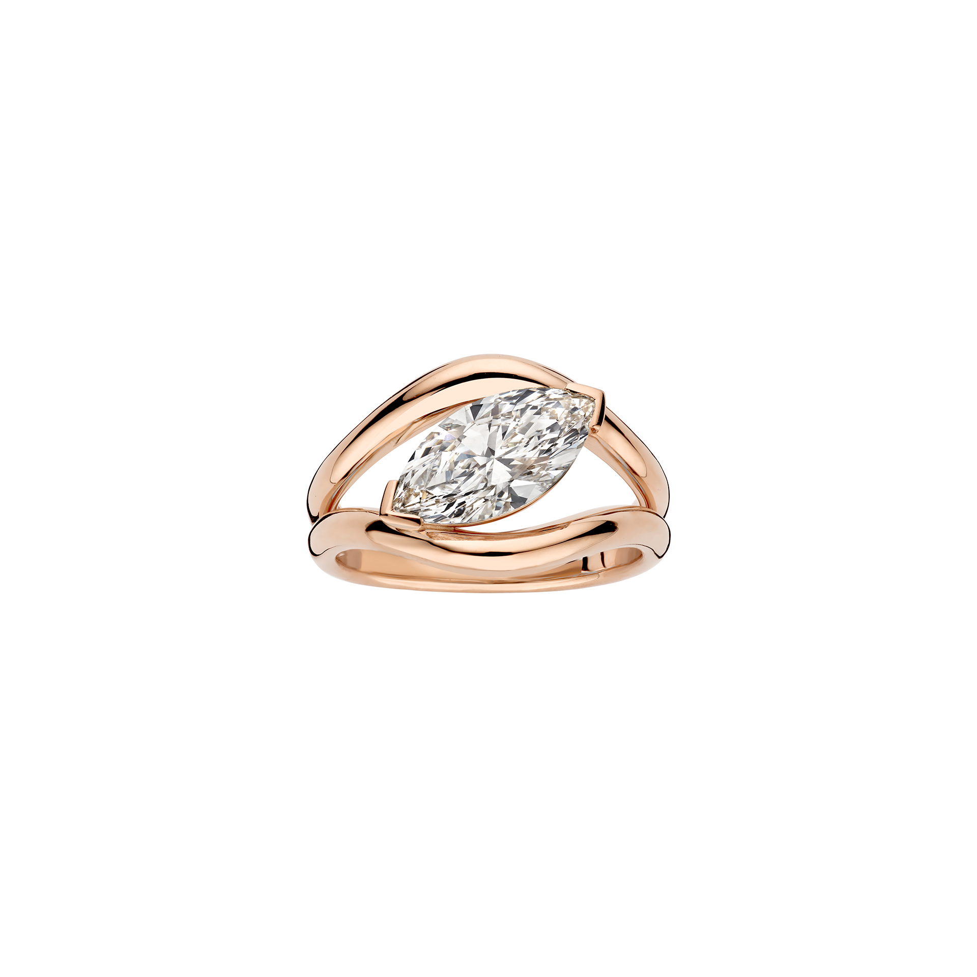 Amelia Engagement ring packshot - rose gold