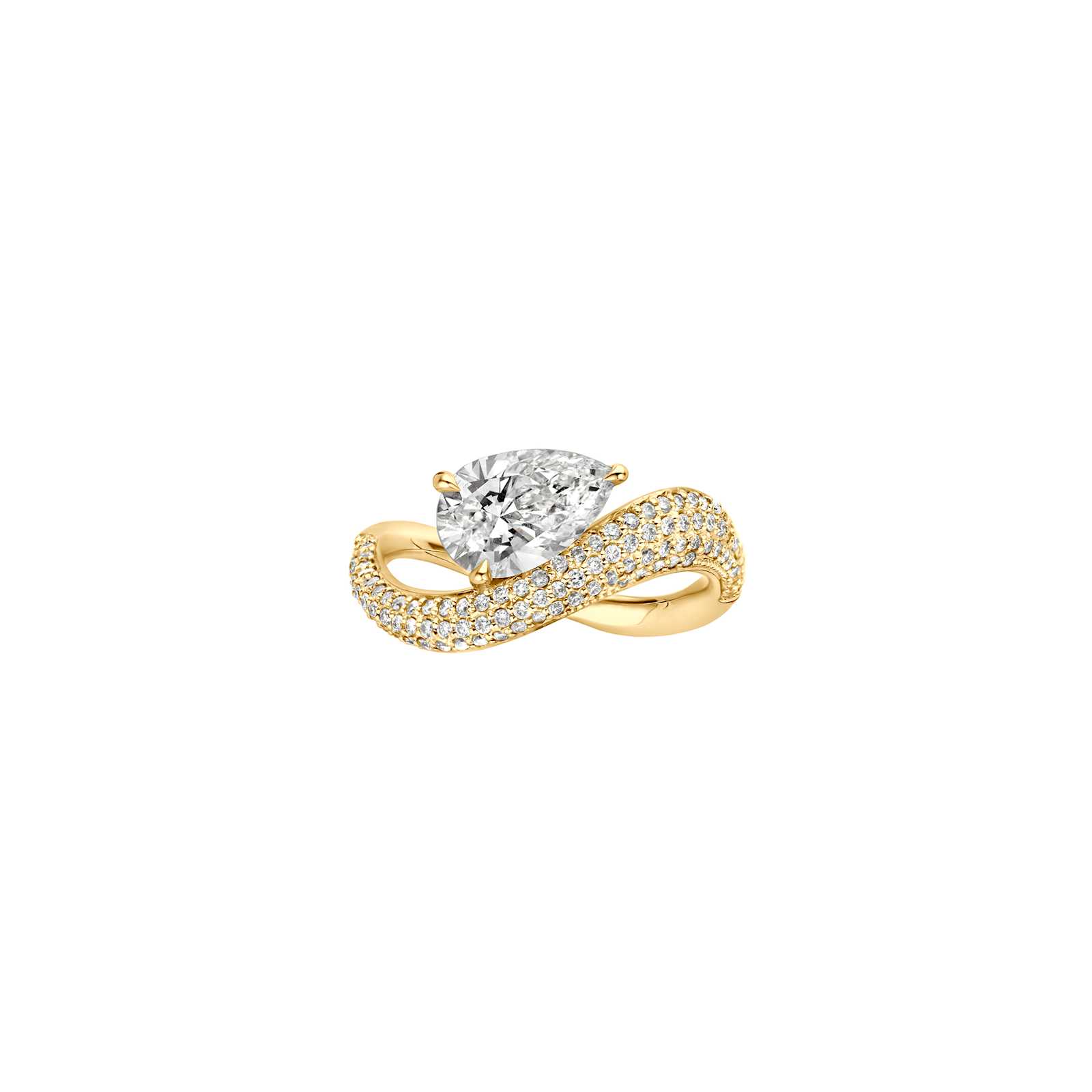 Jackie Pavé Pear Ring