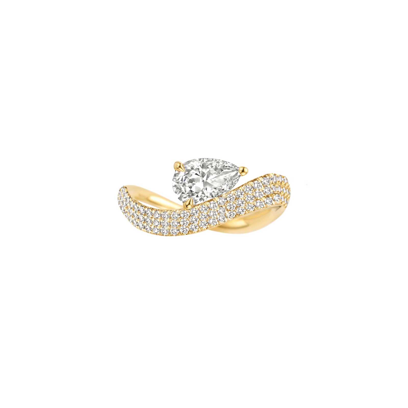 Jackie Engagement ring packshot - yellow gold 