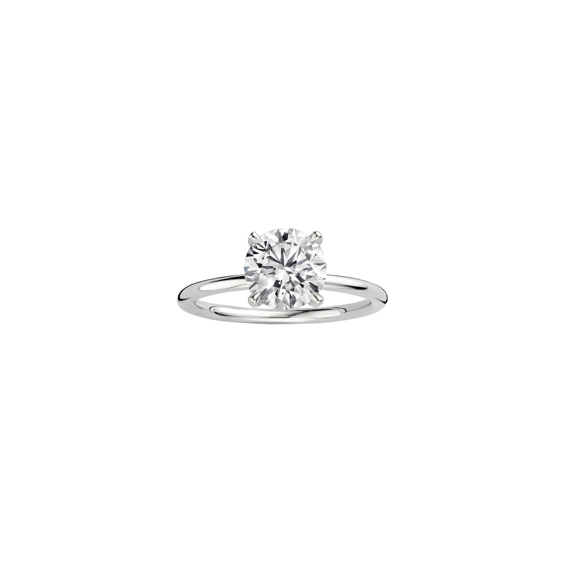Eva Round ring packshot - white gold 