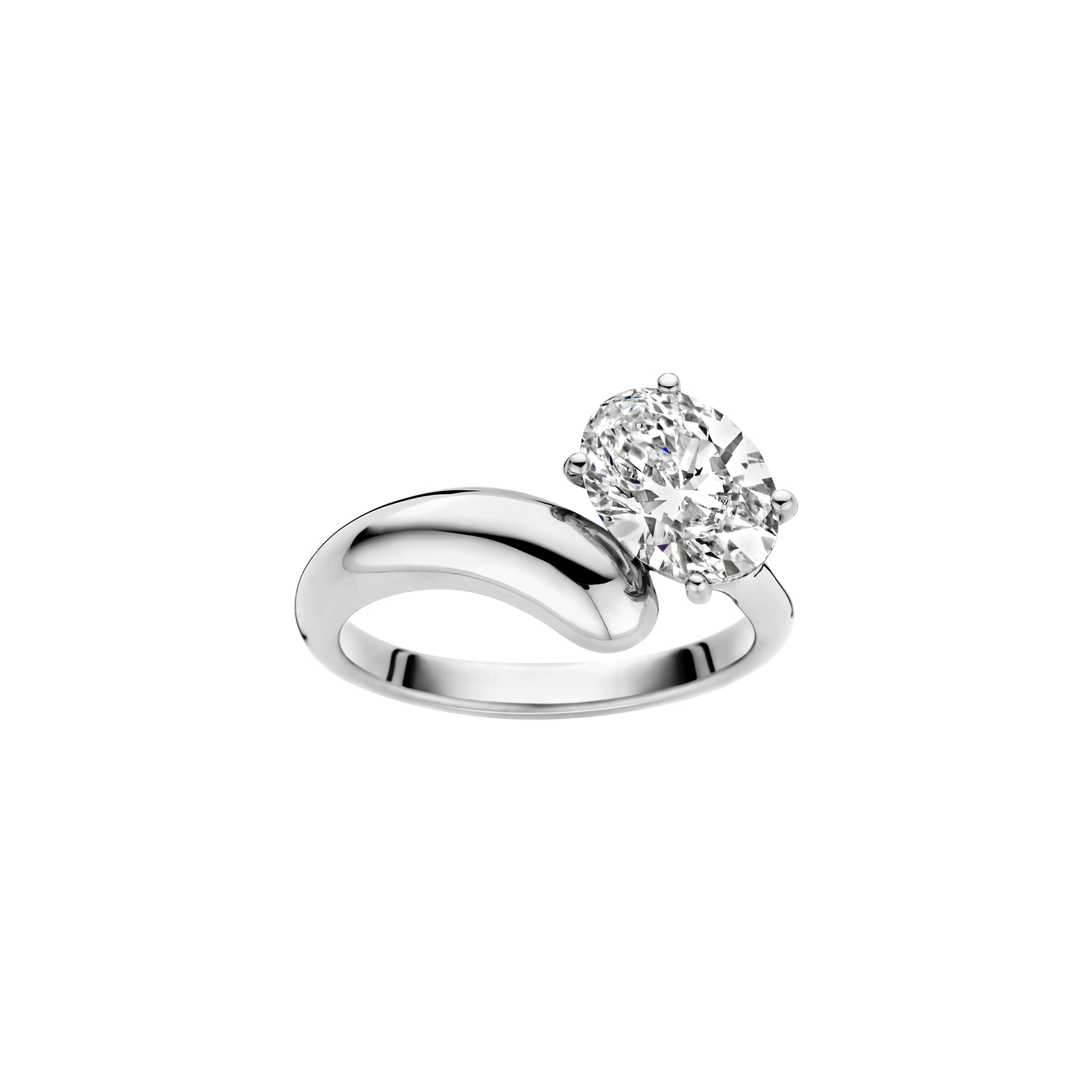 golda engagement ring packshot - white gold