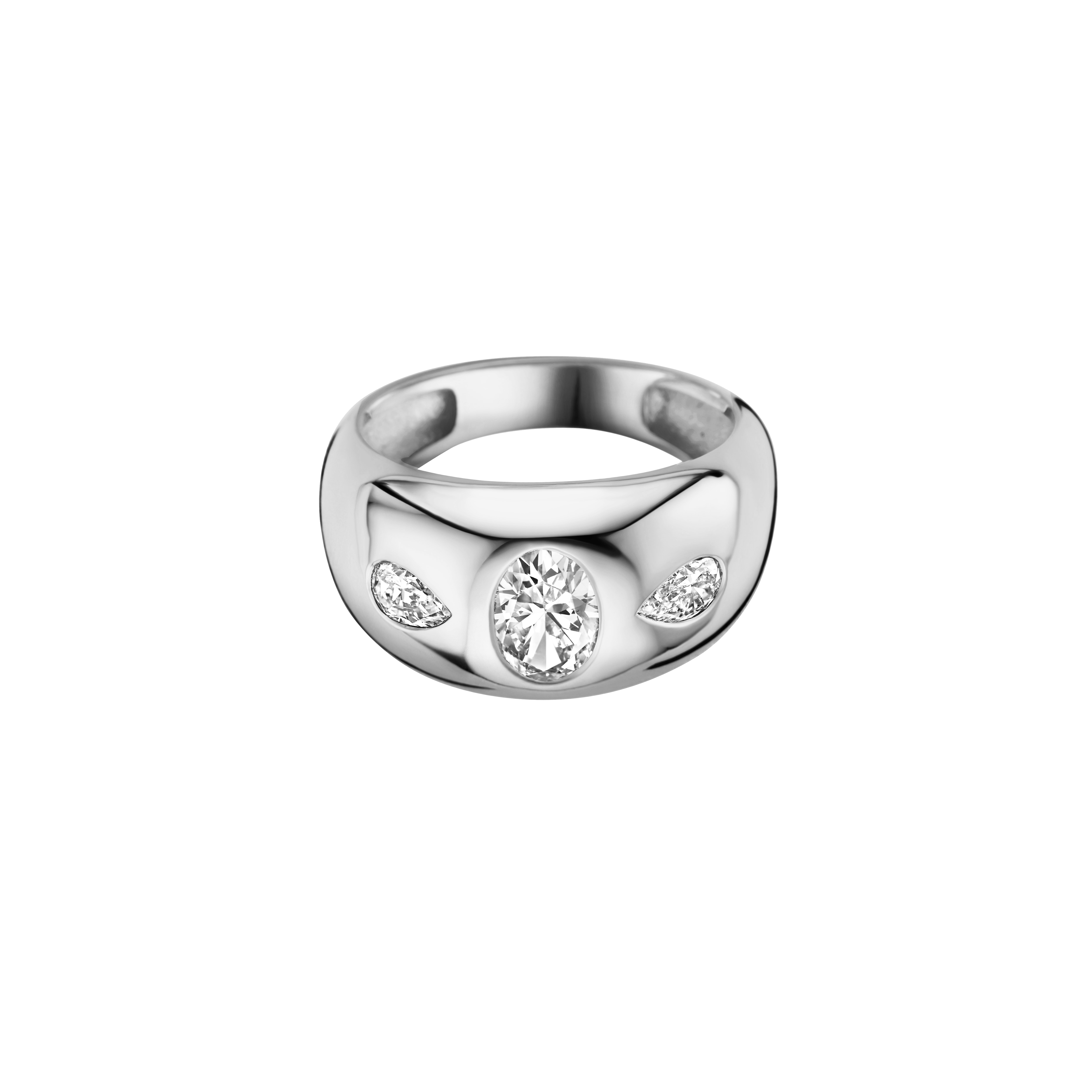 Simone Engagement ring packshot - white gold 