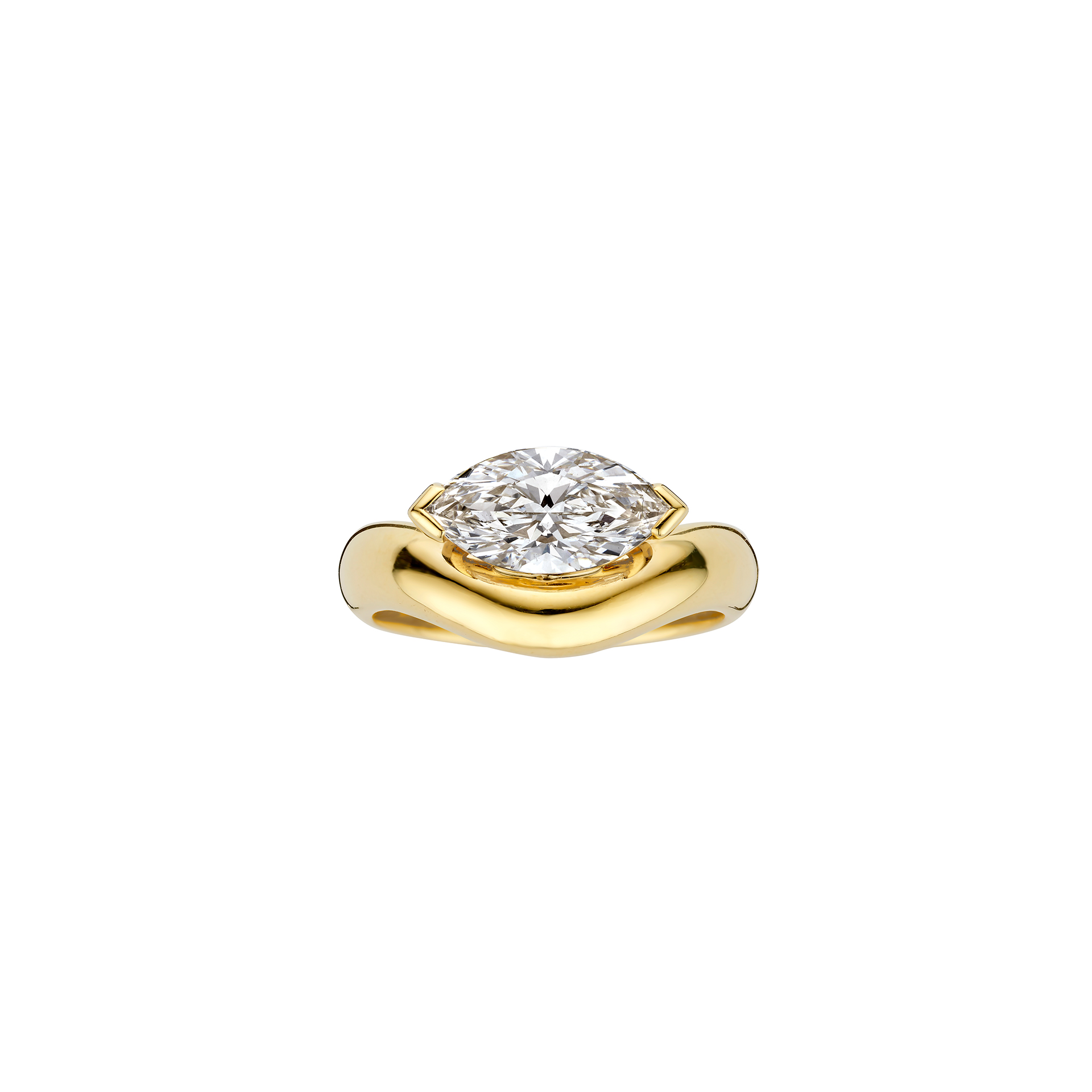 Sally Marquise Engagement Ring |18k Gold | Lab-Grown Diamonds by Kimaï