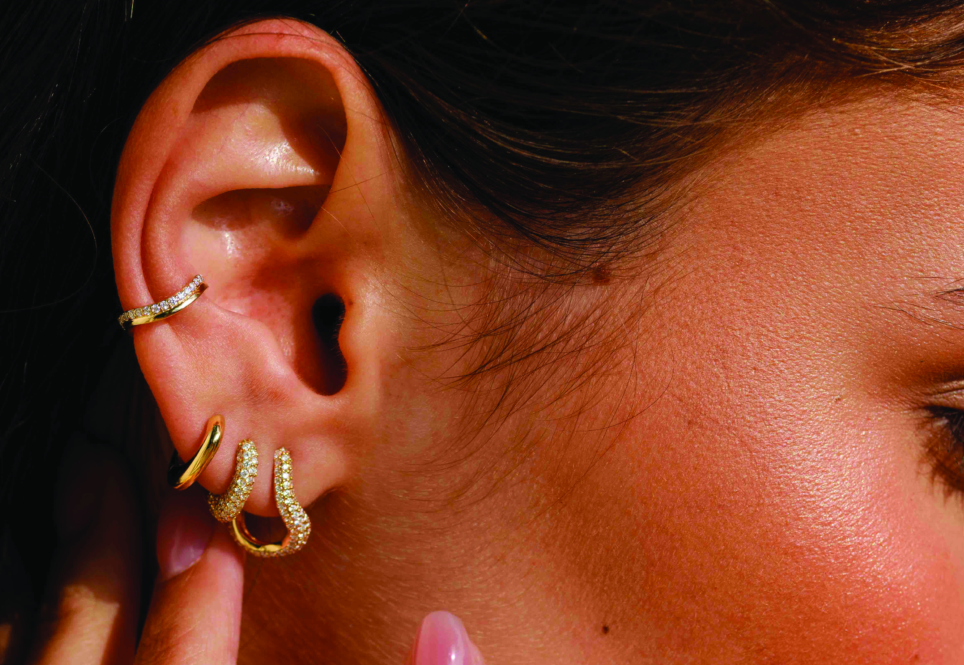 21mm 18K Gold Earrings Woman Open Heart Shaped Closure Pressure   Amazoncouk Fashion