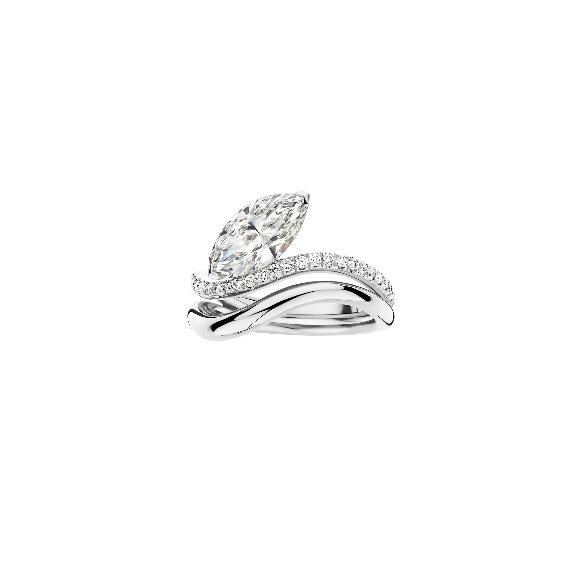 Heidi Marquise Engagement ring packshot - platinum
