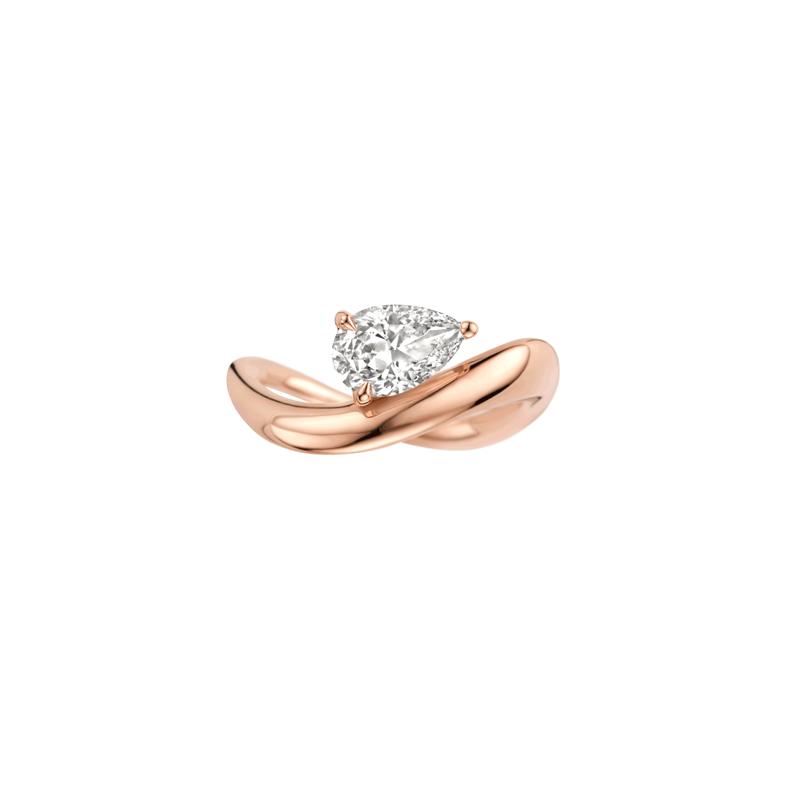 Jackie Engagement ring packshot - rose gold 