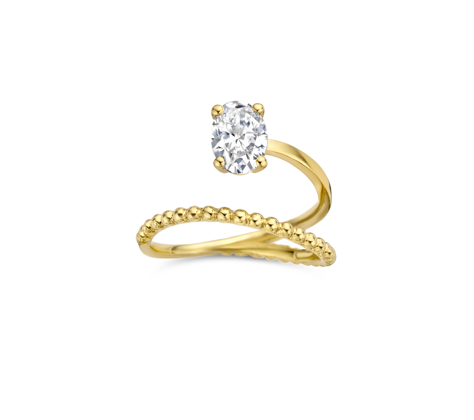 Billie Engagement Ring Packshot - yellow gold