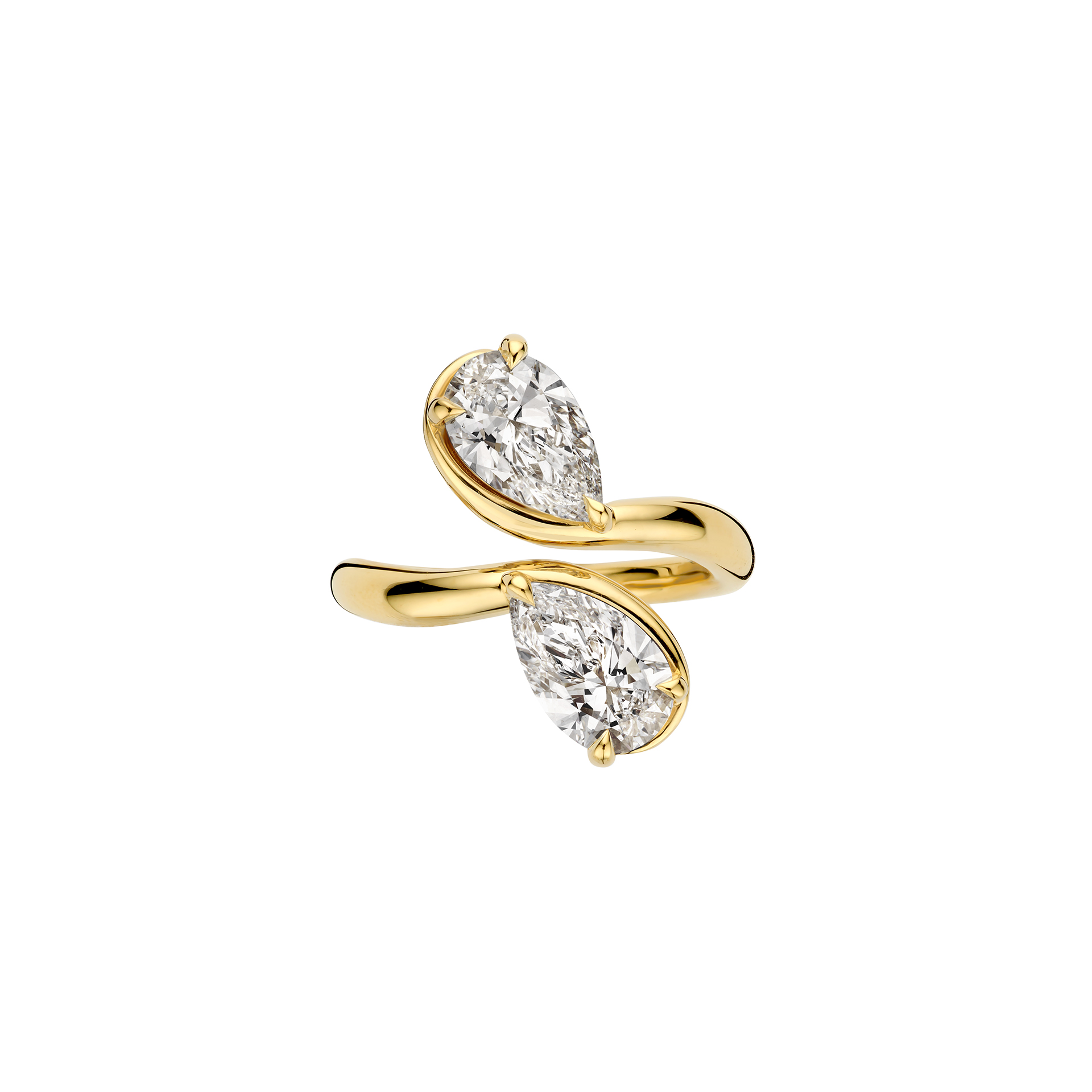 Mary 2 stone - yellow gold