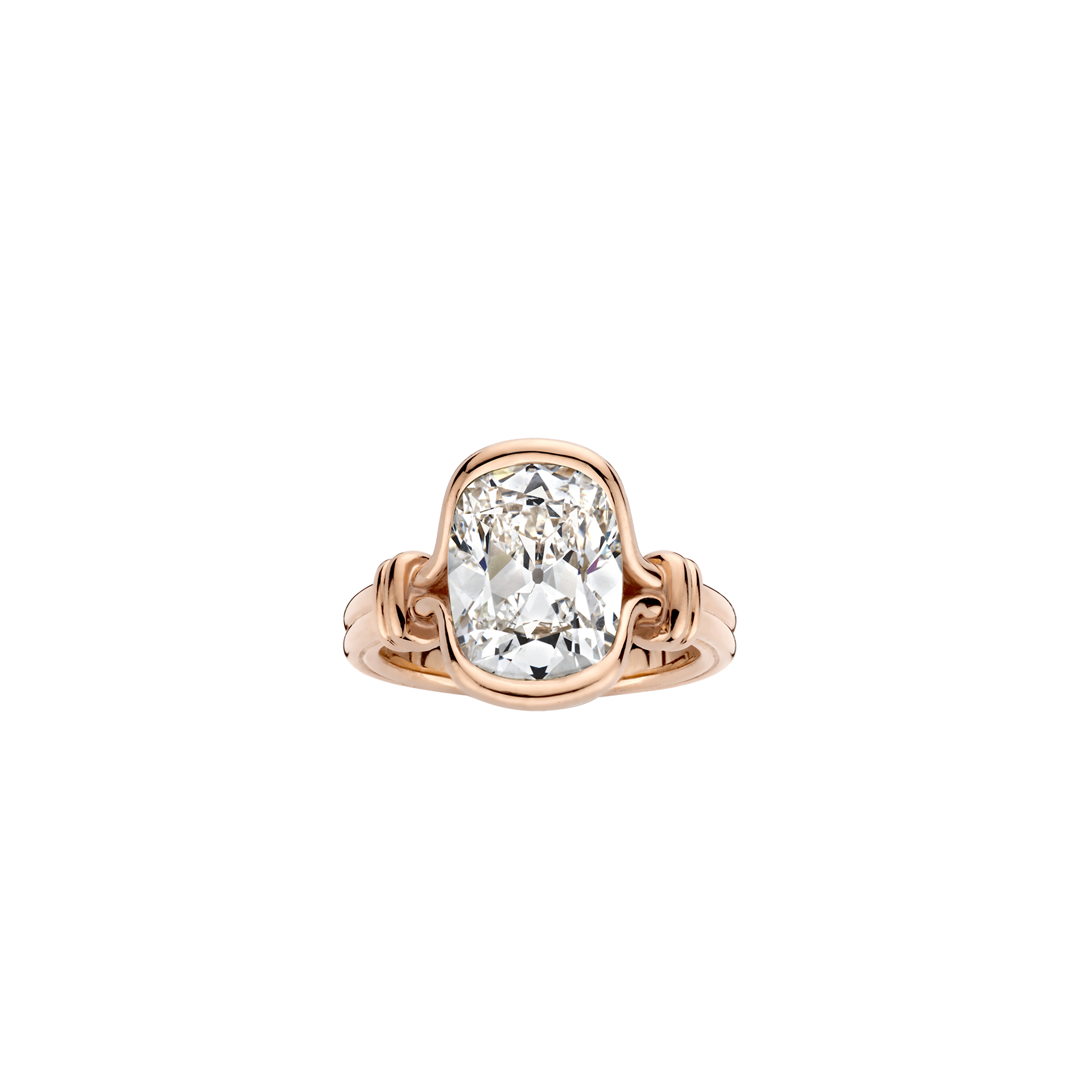 Athena Cushion ring packshot - rose gold 