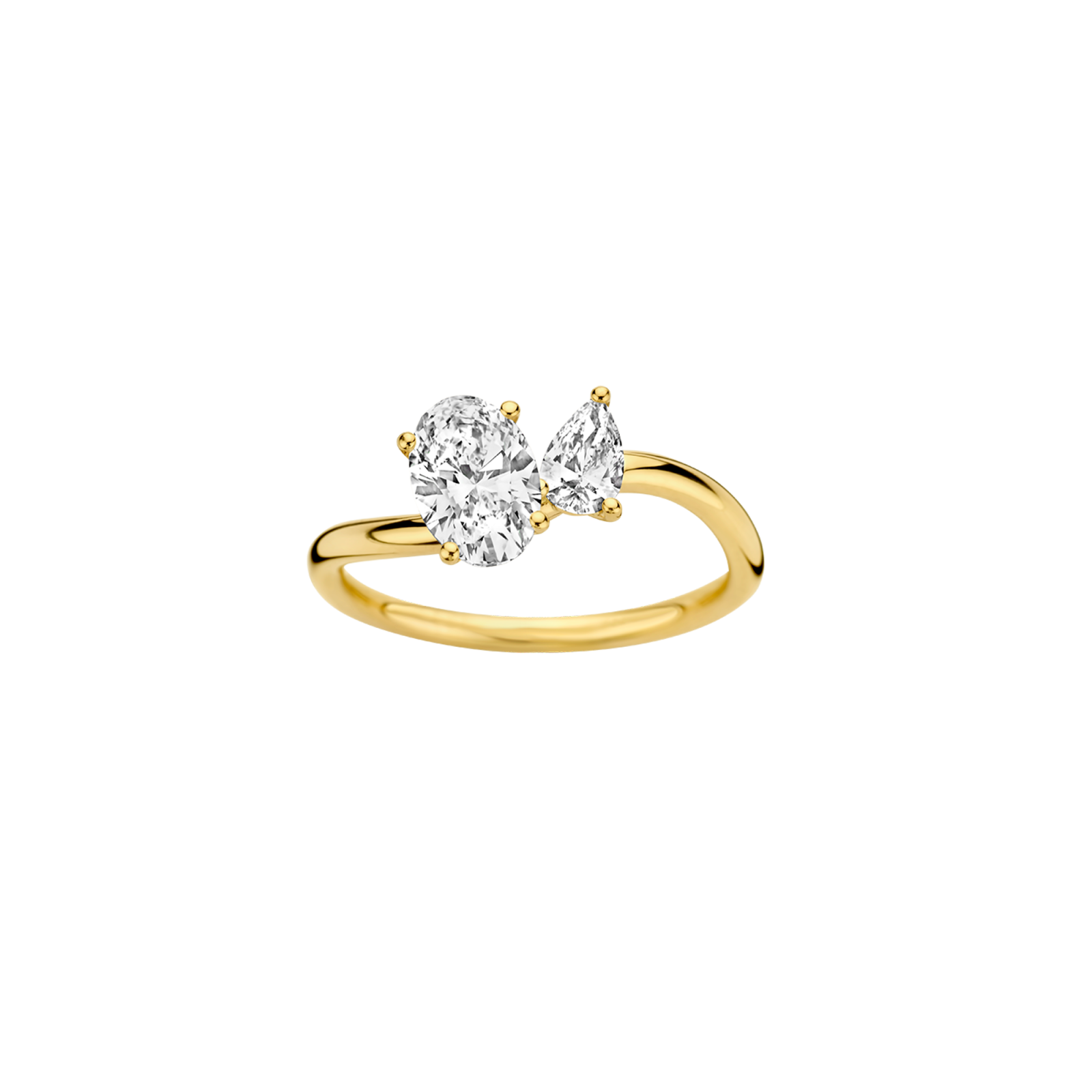 rosa engagement ring packshot - yellow gold