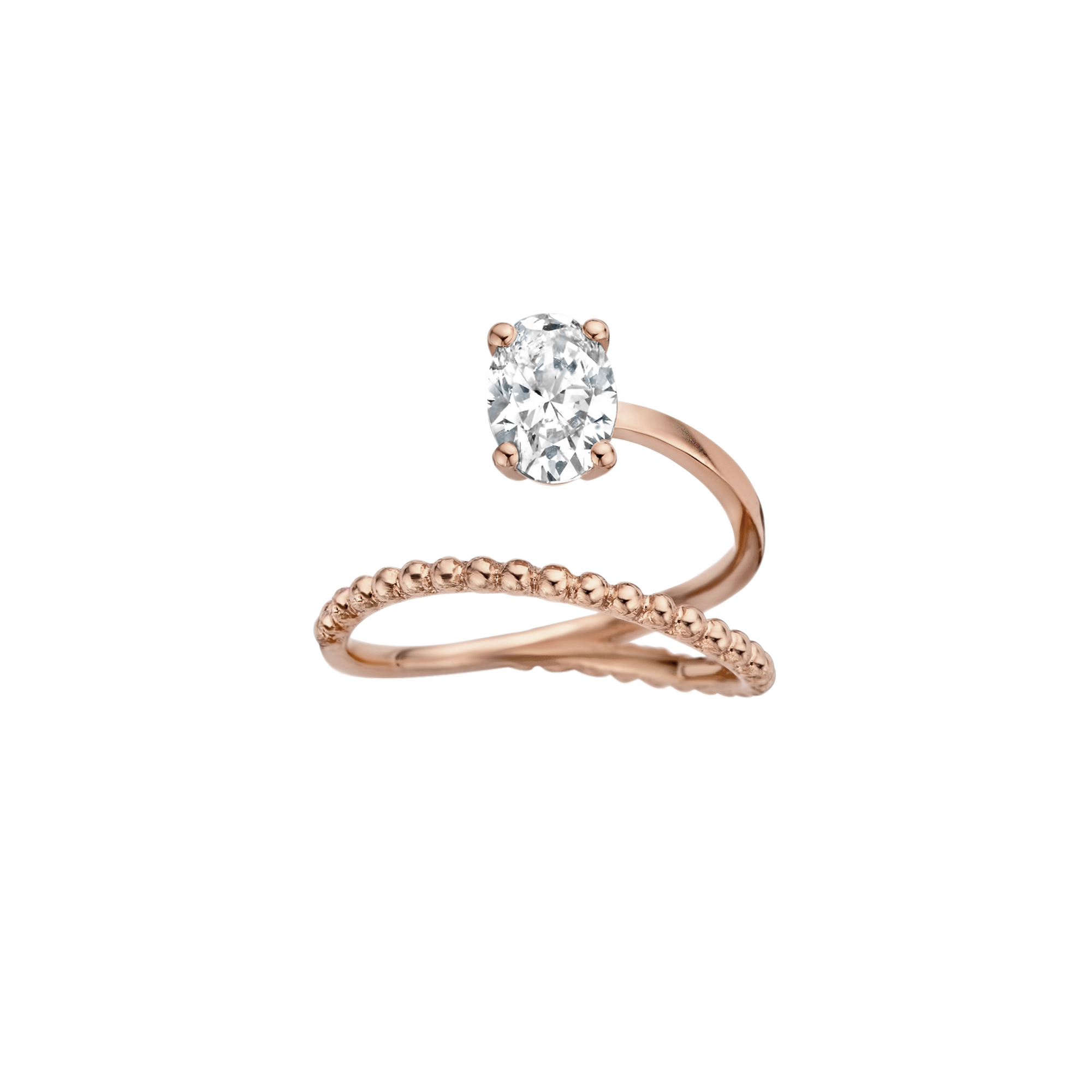 Bille engagement ring packshot - rose gold