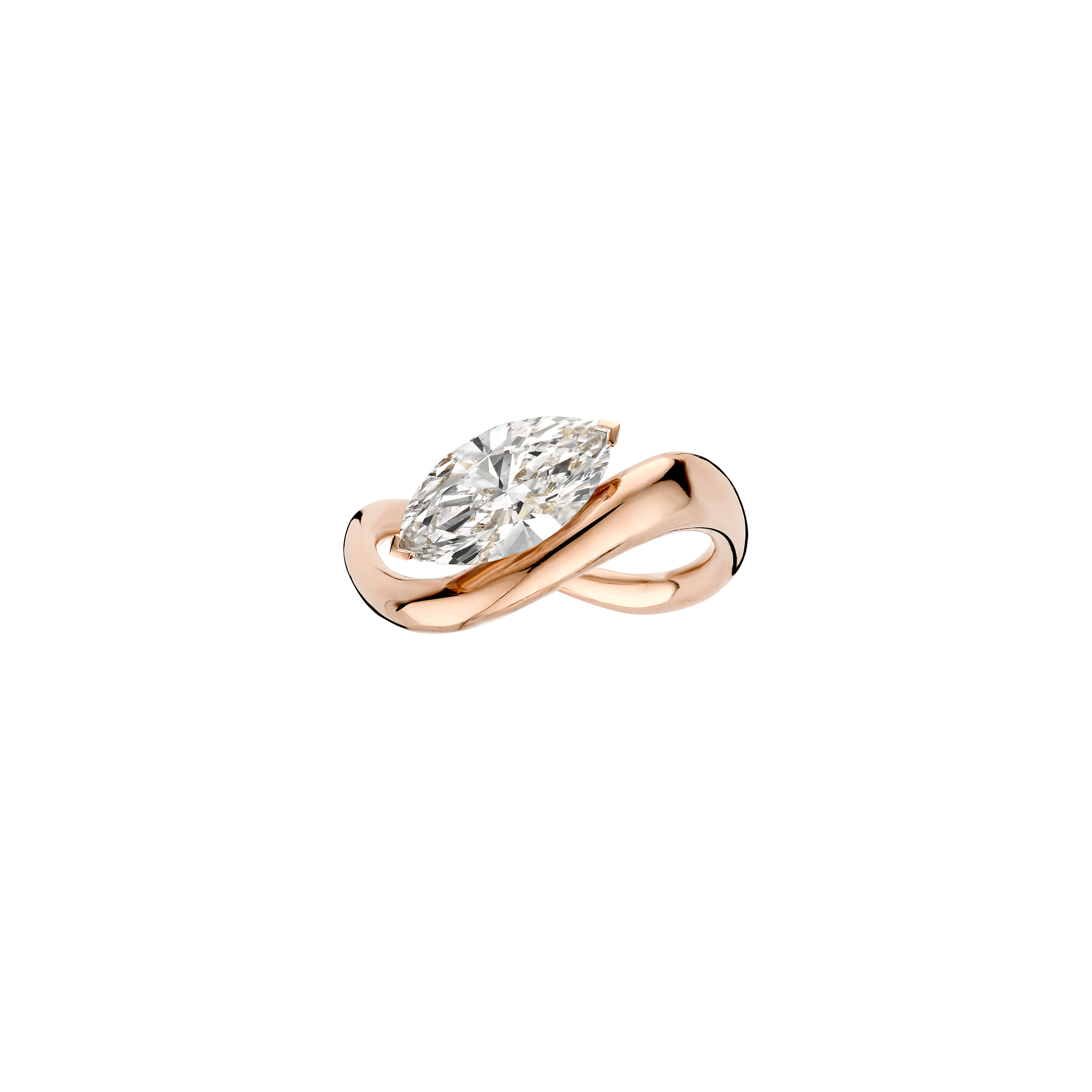 Jackie Marquise Engagement ring packshot - rose gold 