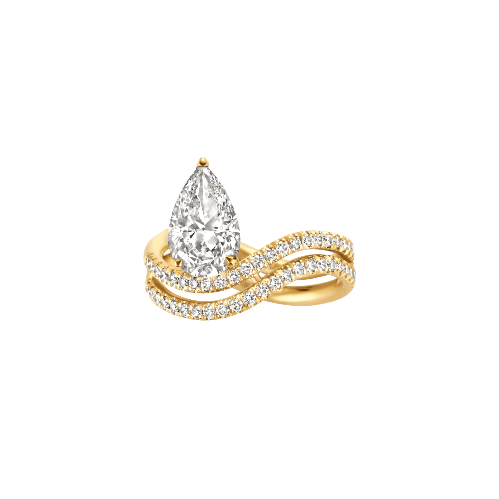 Gisele Engagement Ring packshot- yellow gold 