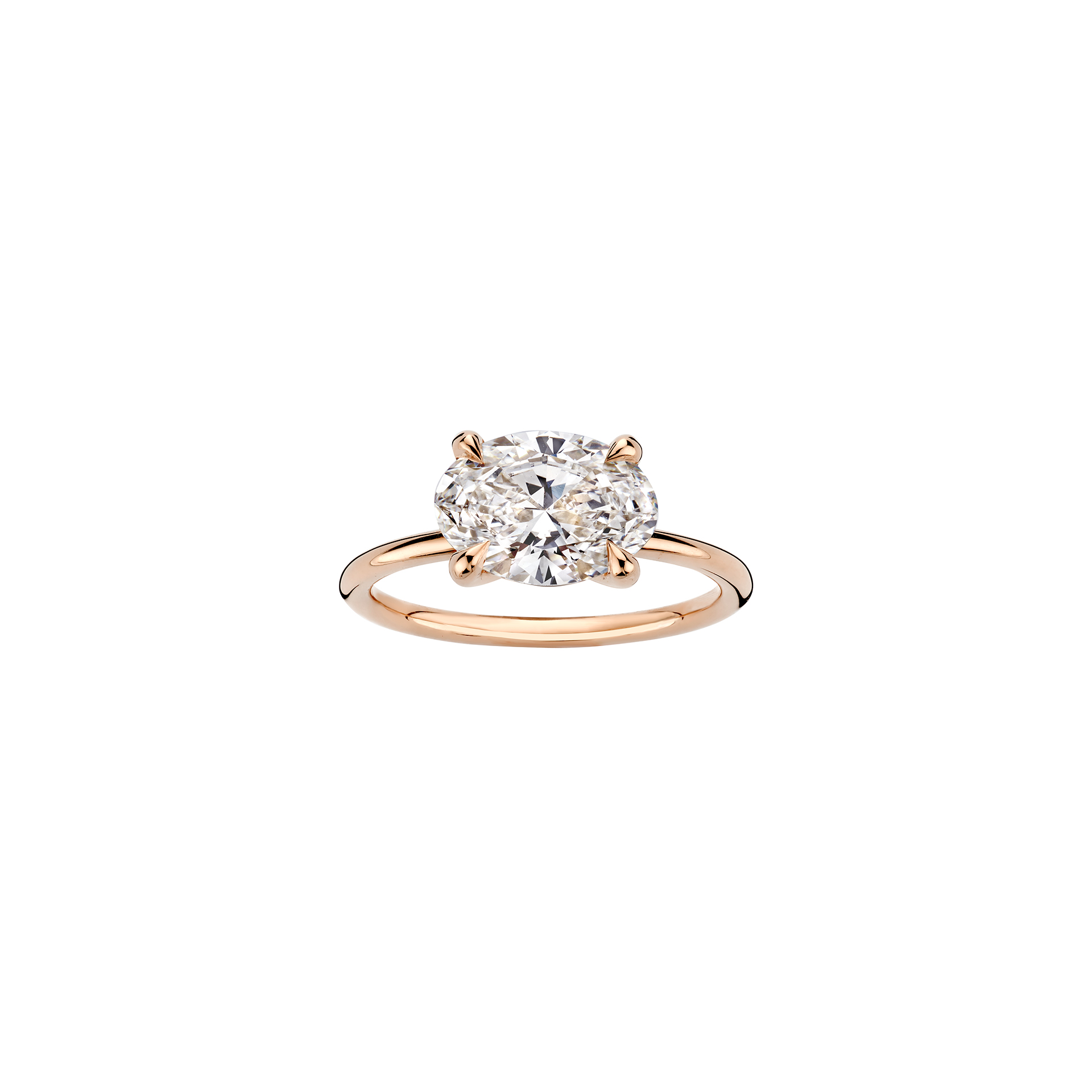 Camilla Oval ring packshot - rose gold 